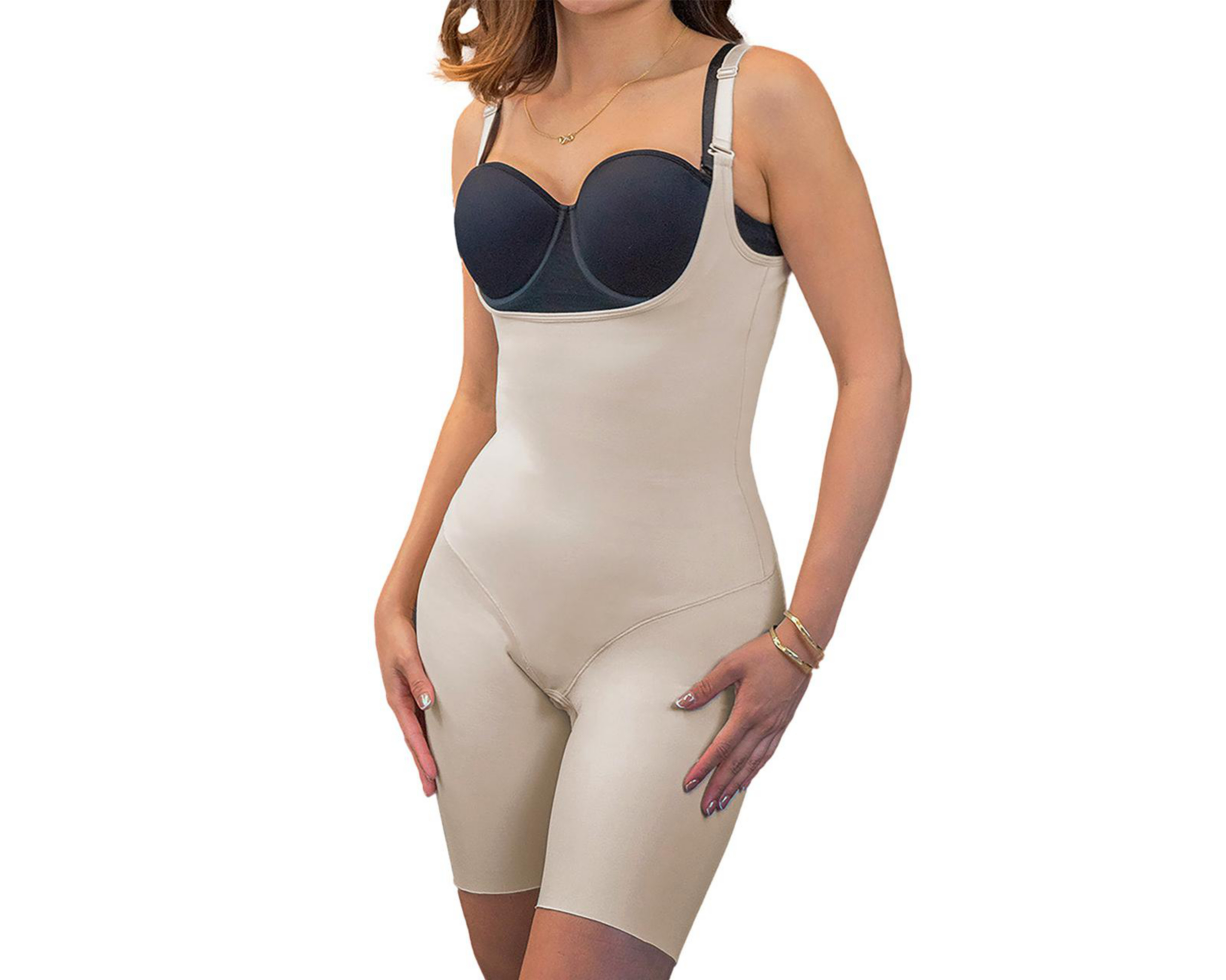 Foto 4 pulgar | Body con Control Tirantes Ajustables Annette Baja Compresión para Mujer