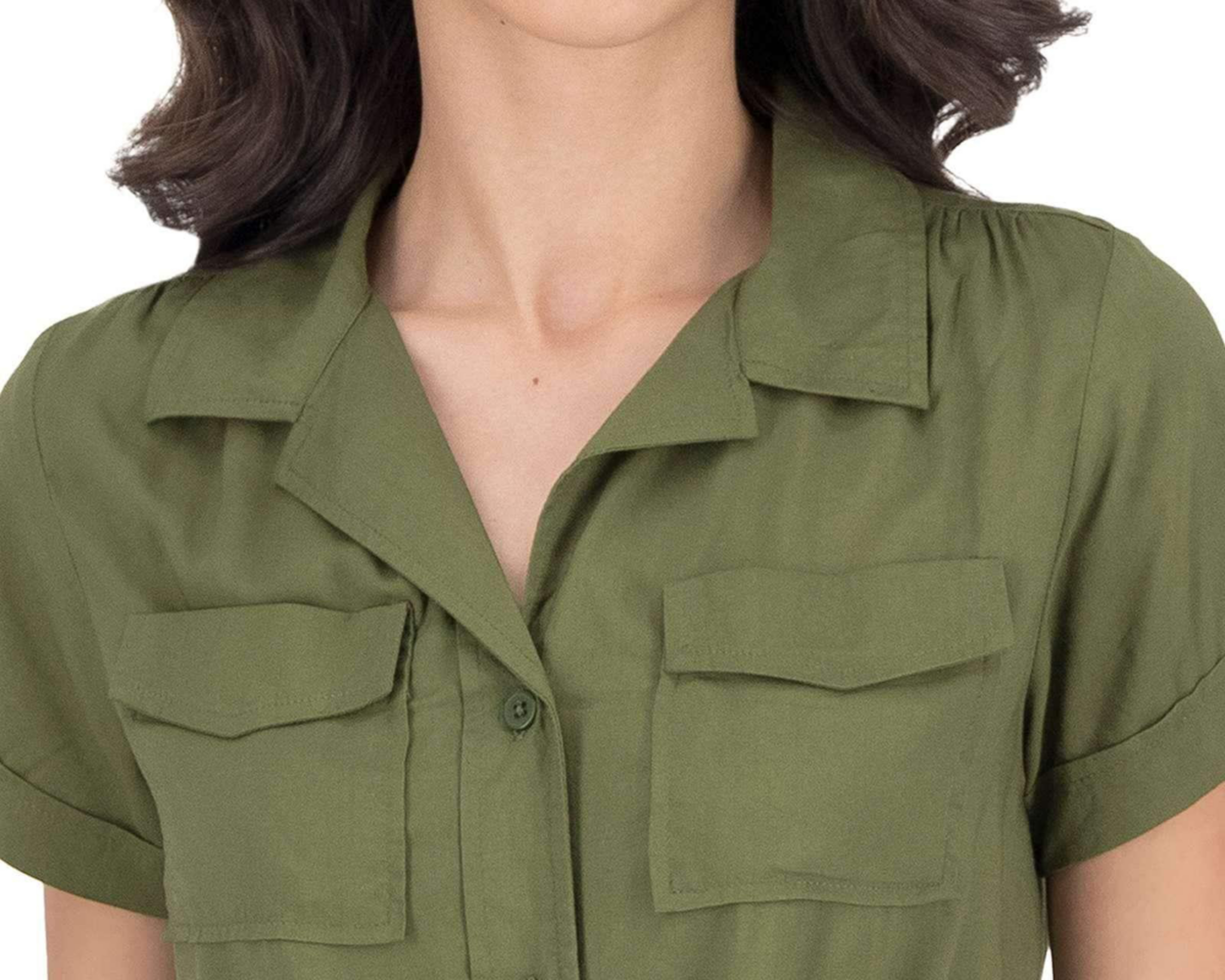 Foto 5 pulgar | Blusa Jennifer Lopez Manga Corta con Botones