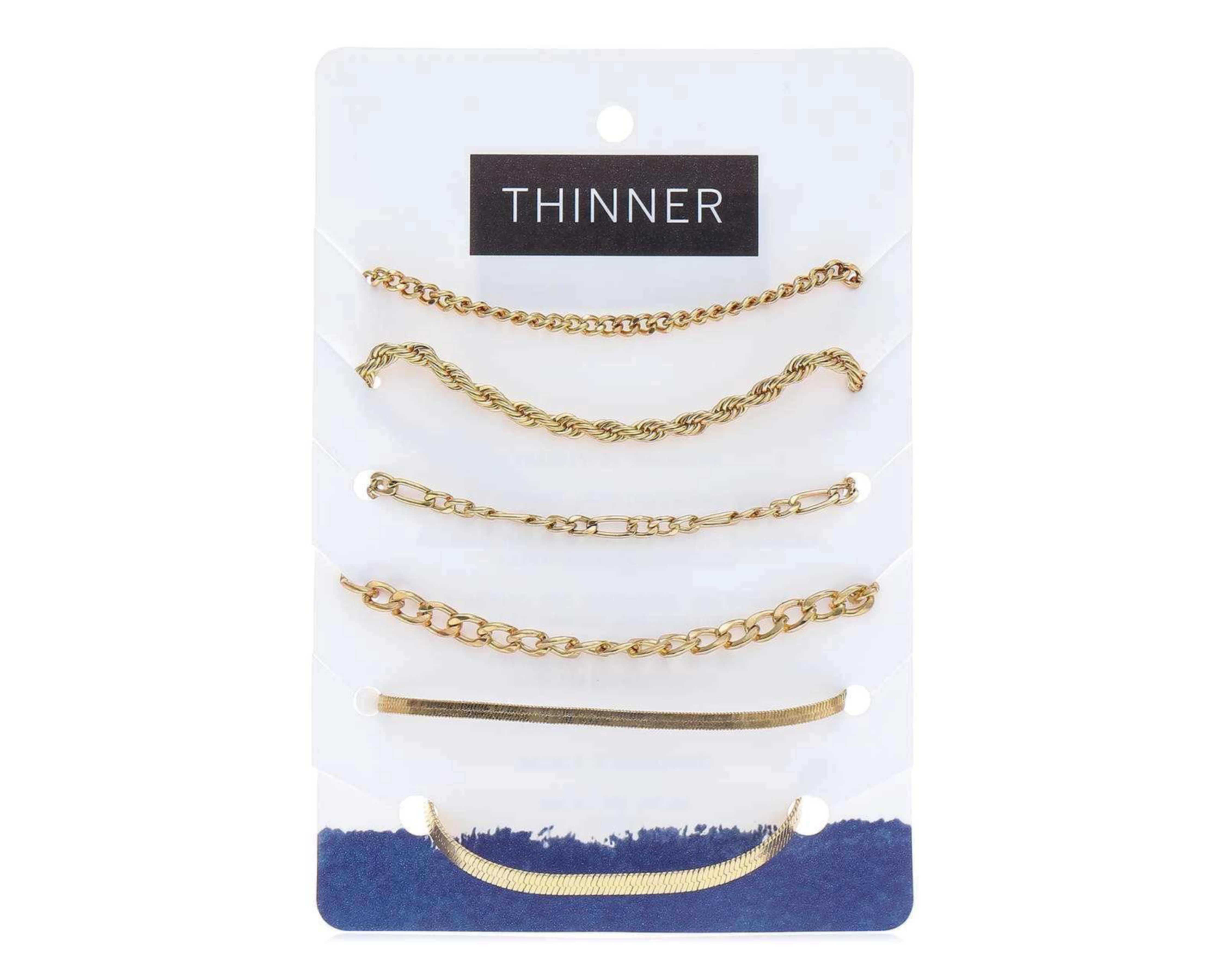 Foto 3 | Pulseras Thinner Doradas 6 Piezas