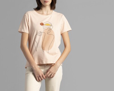 Foto 1 | Playera Thinner Manga Corta con Estampado