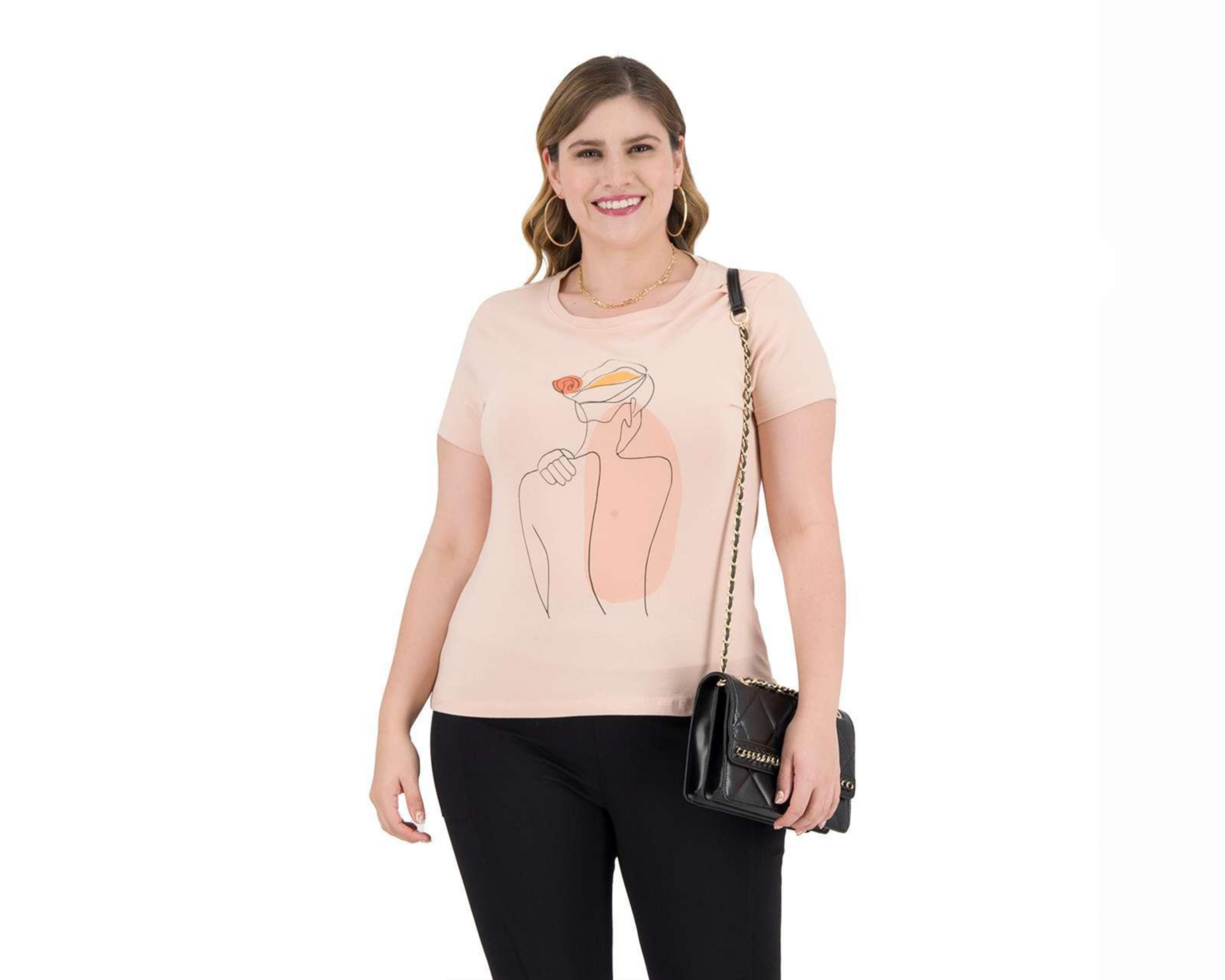 Foto 5 pulgar | Playera Thinner Manga Corta con Estampado