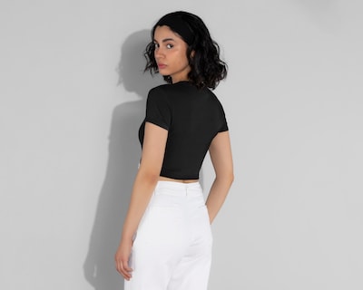 Foto 3 | Blusa Thinner Manga Corta con Perlas