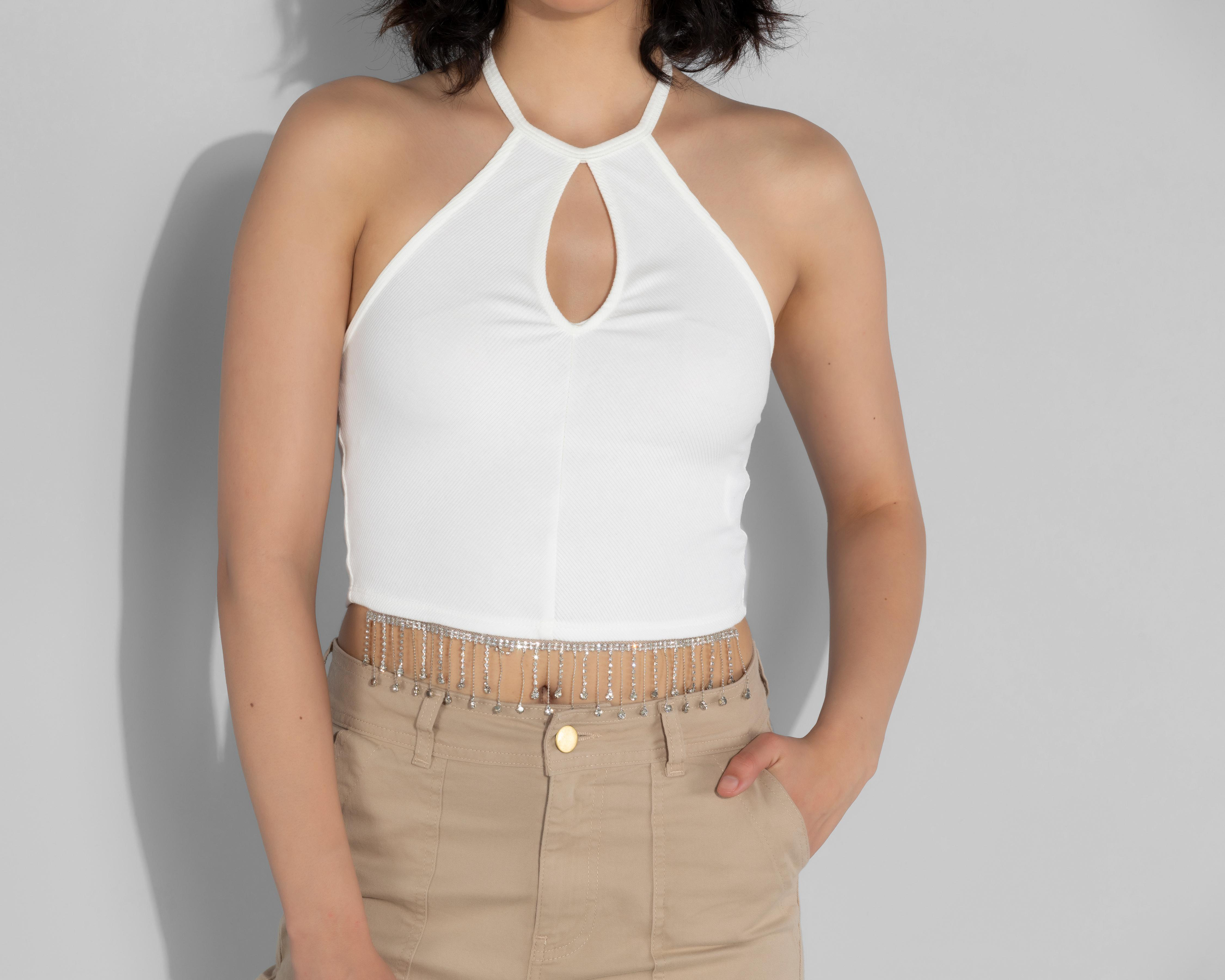 Foto 4 | Blusa Thinner con Pedrería y Abertura en Escote
