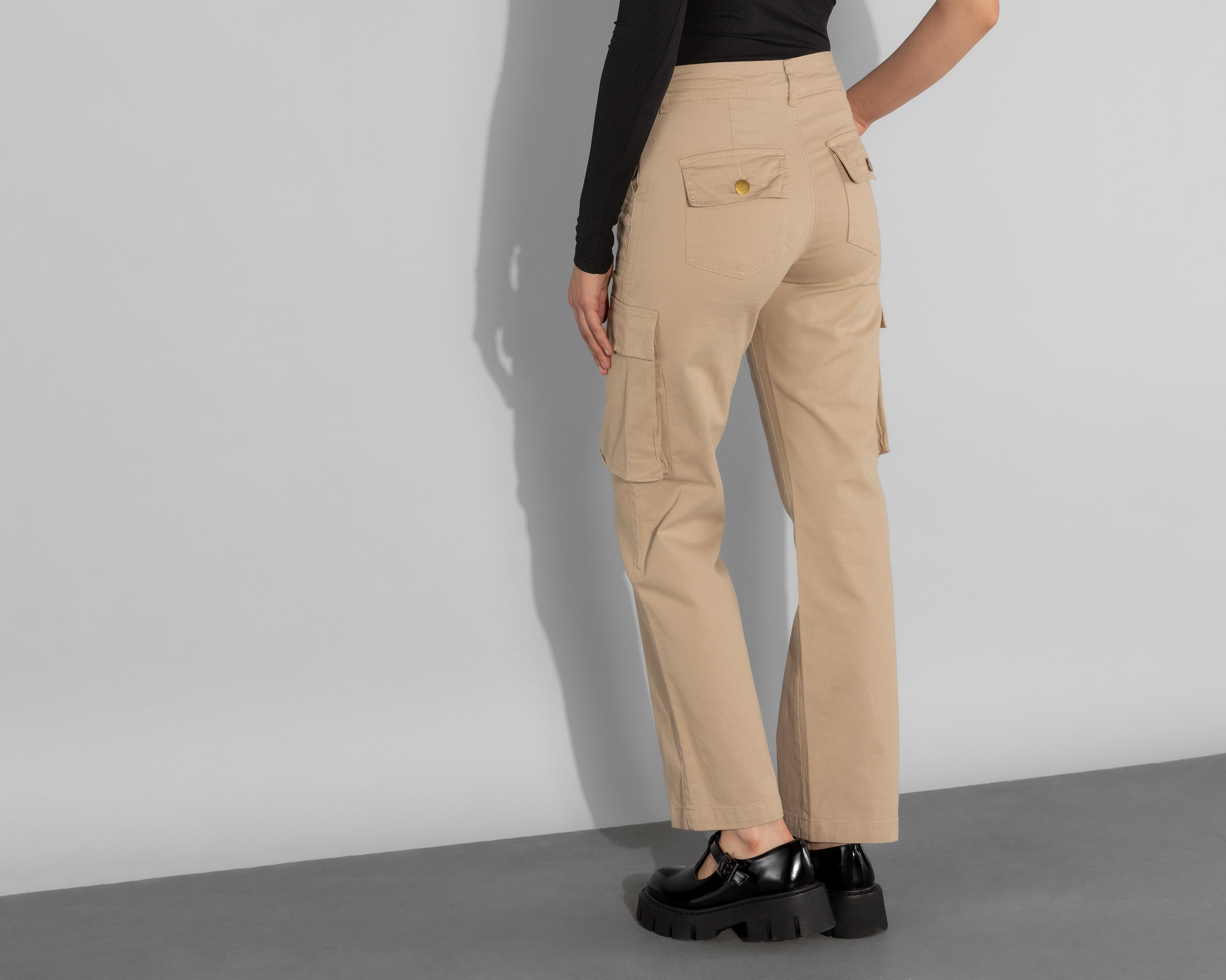 Foto 3 | Pantalón Casual Thinner con Bolsas Cargo
