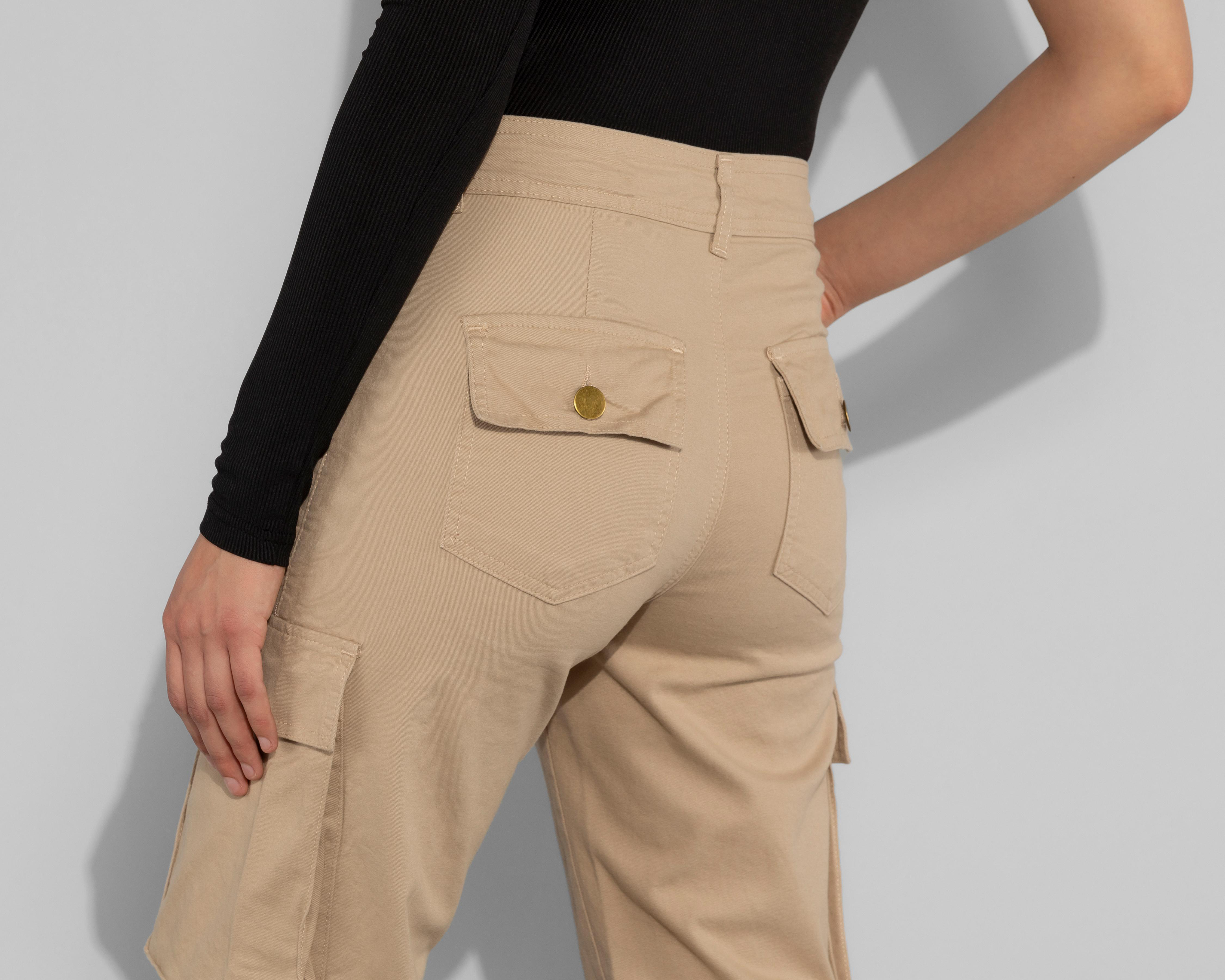 Foto 5 | Pantalón Casual Thinner con Bolsas Cargo