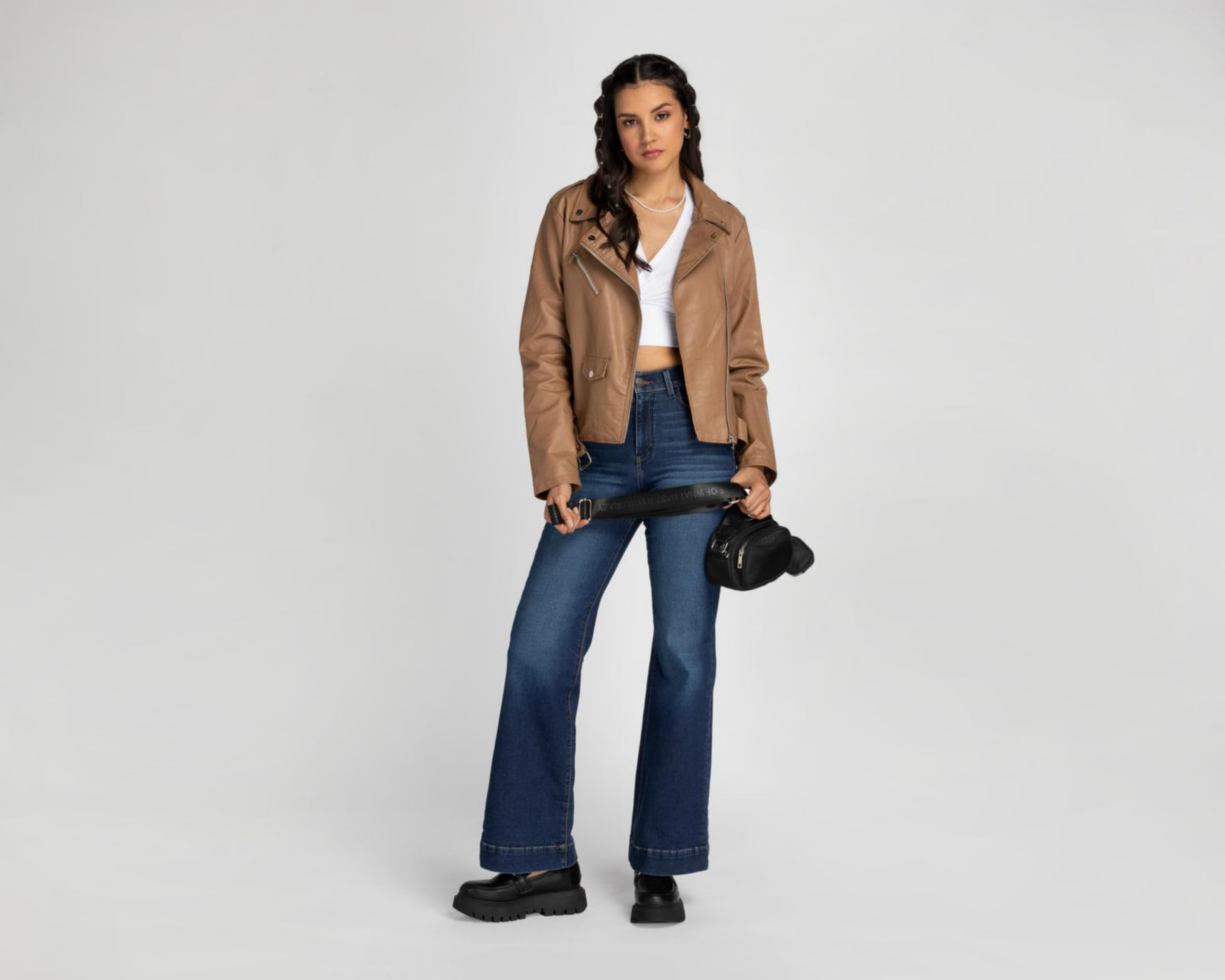 Foto 2 | Chamarra Pink Cotton Camel Tipo Vinipiel