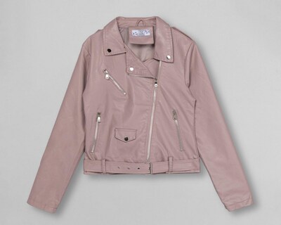 Foto 5 | Chamarra Pink Cotton Rosa tipo Vinipiel