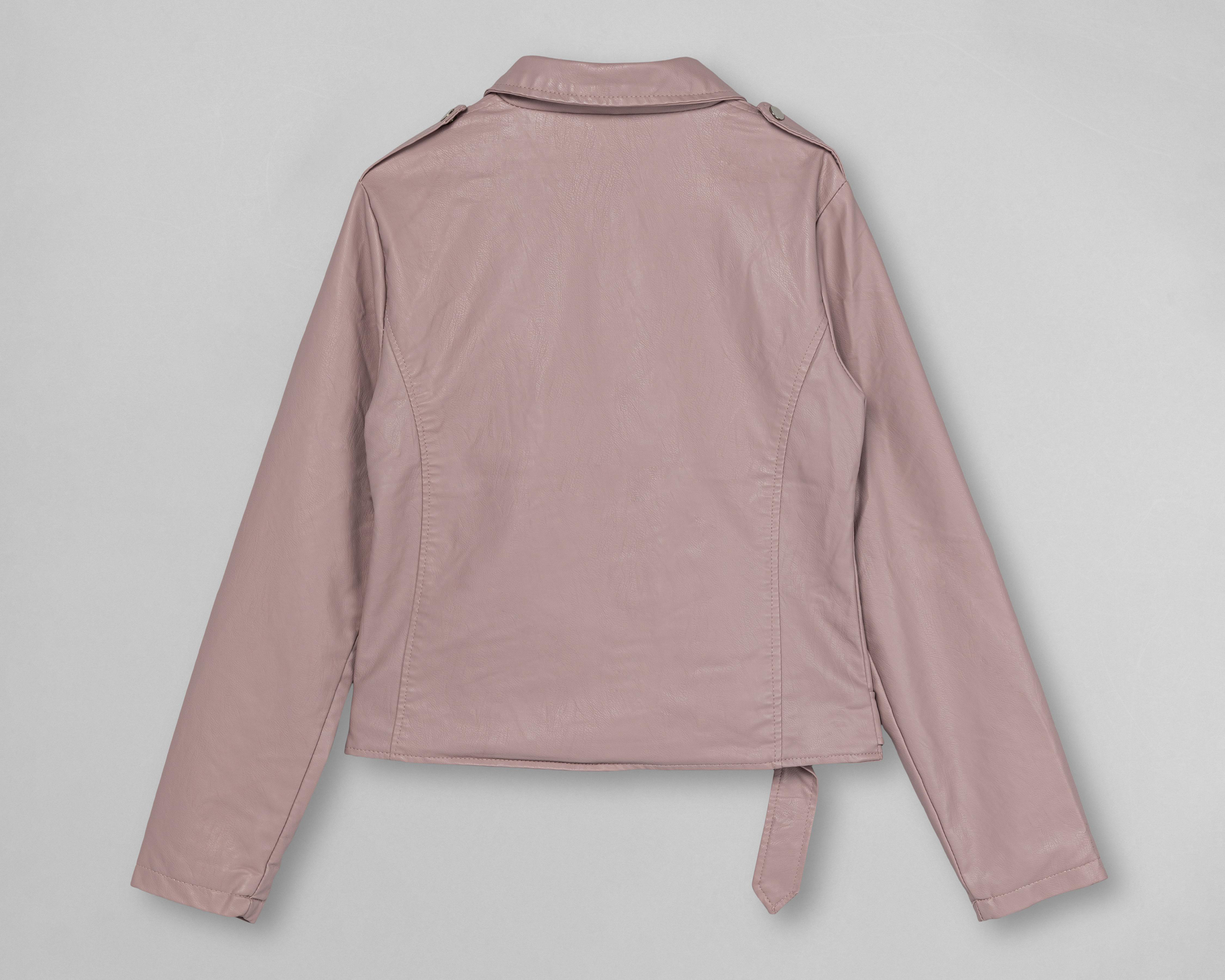 Foto 7 pulgar | Chamarra Pink Cotton Rosa tipo Vinipiel