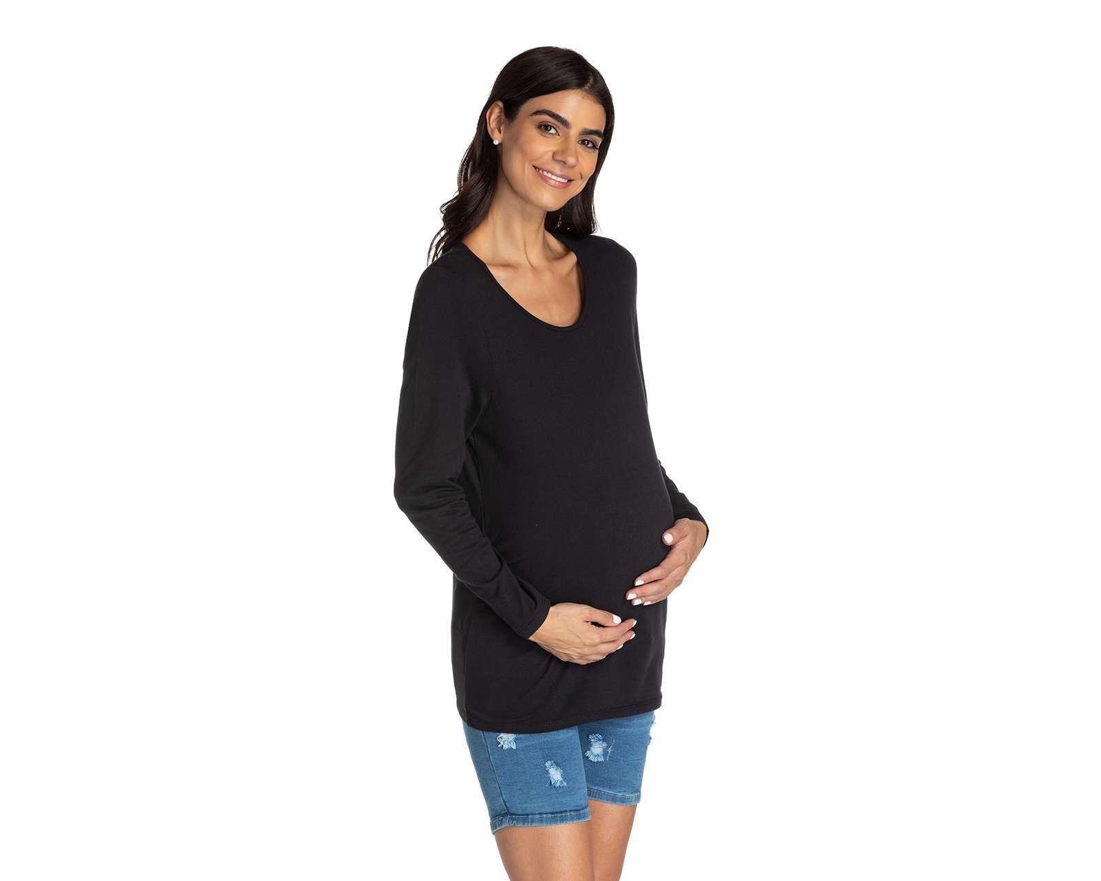 Foto 3 | Playera de Maternidad Mamá Bella Manga Larga