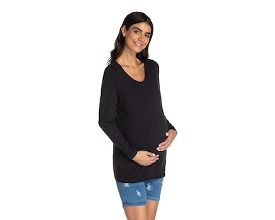 Foto 3 | Playera de Maternidad Mamá Bella Manga Larga