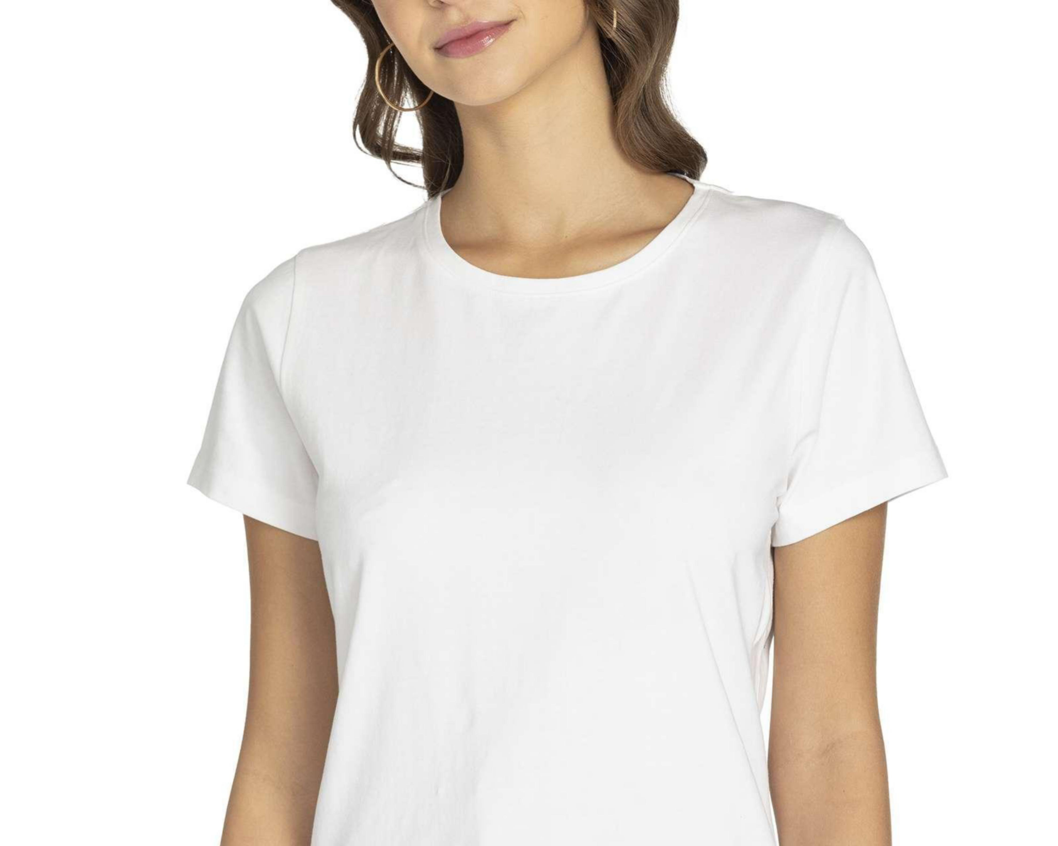 Foto 7 | Playera Manga Corta con Cuello Redondo