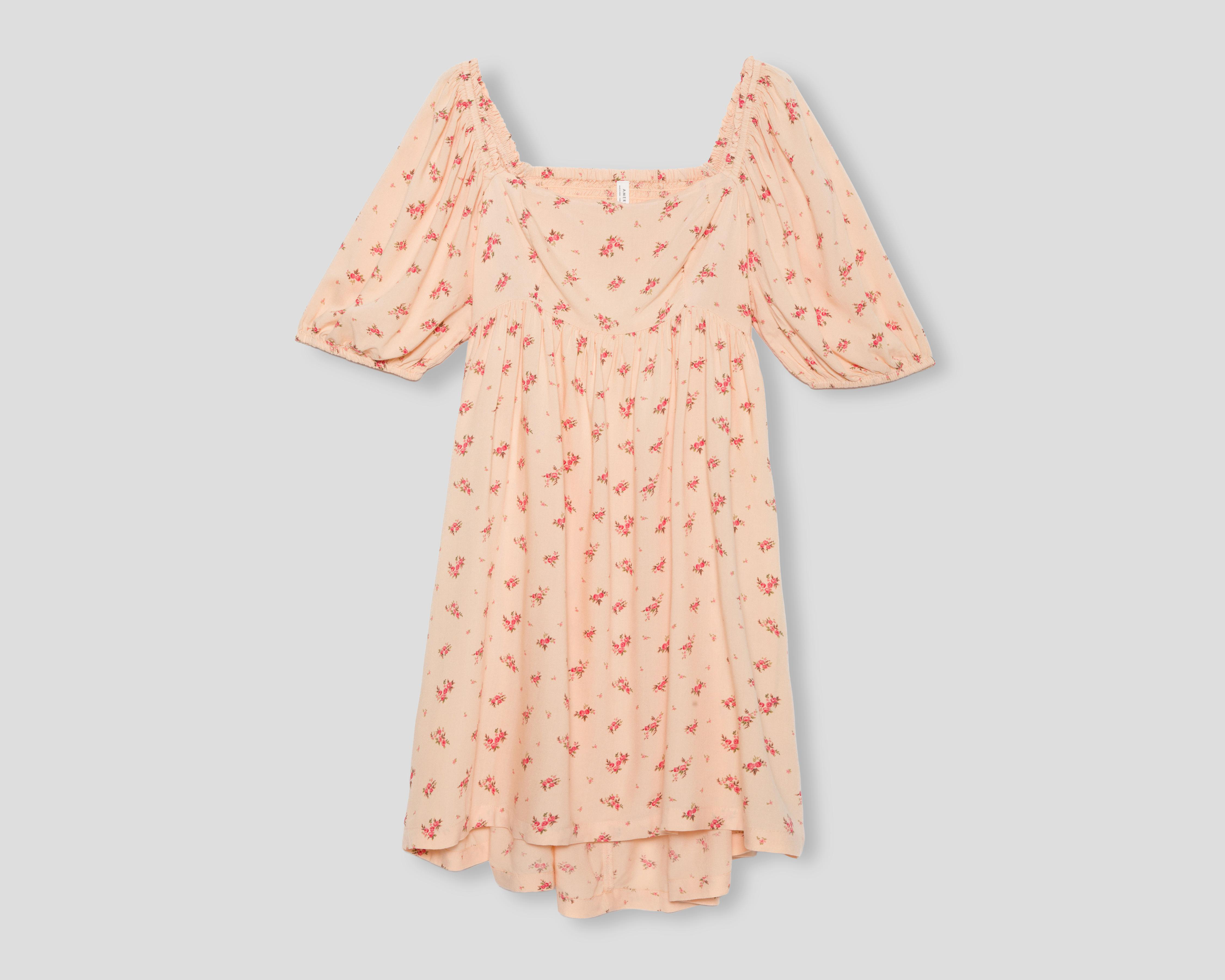 Foto 2 pulgar | Vestido Casual American Eagle Estampado con Manga Corta Juvenil