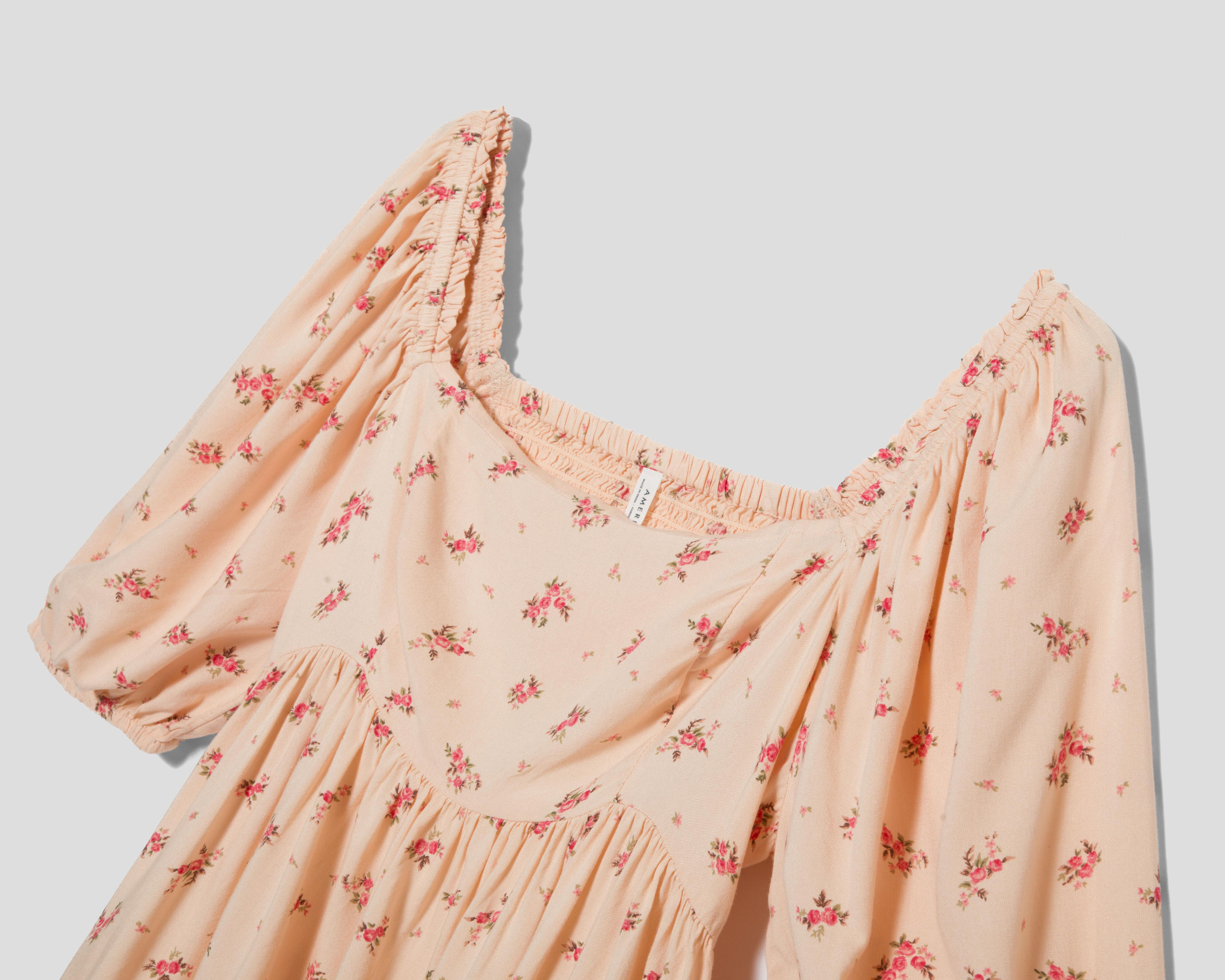 Foto 4 pulgar | Vestido Casual American Eagle Estampado con Manga Corta Juvenil
