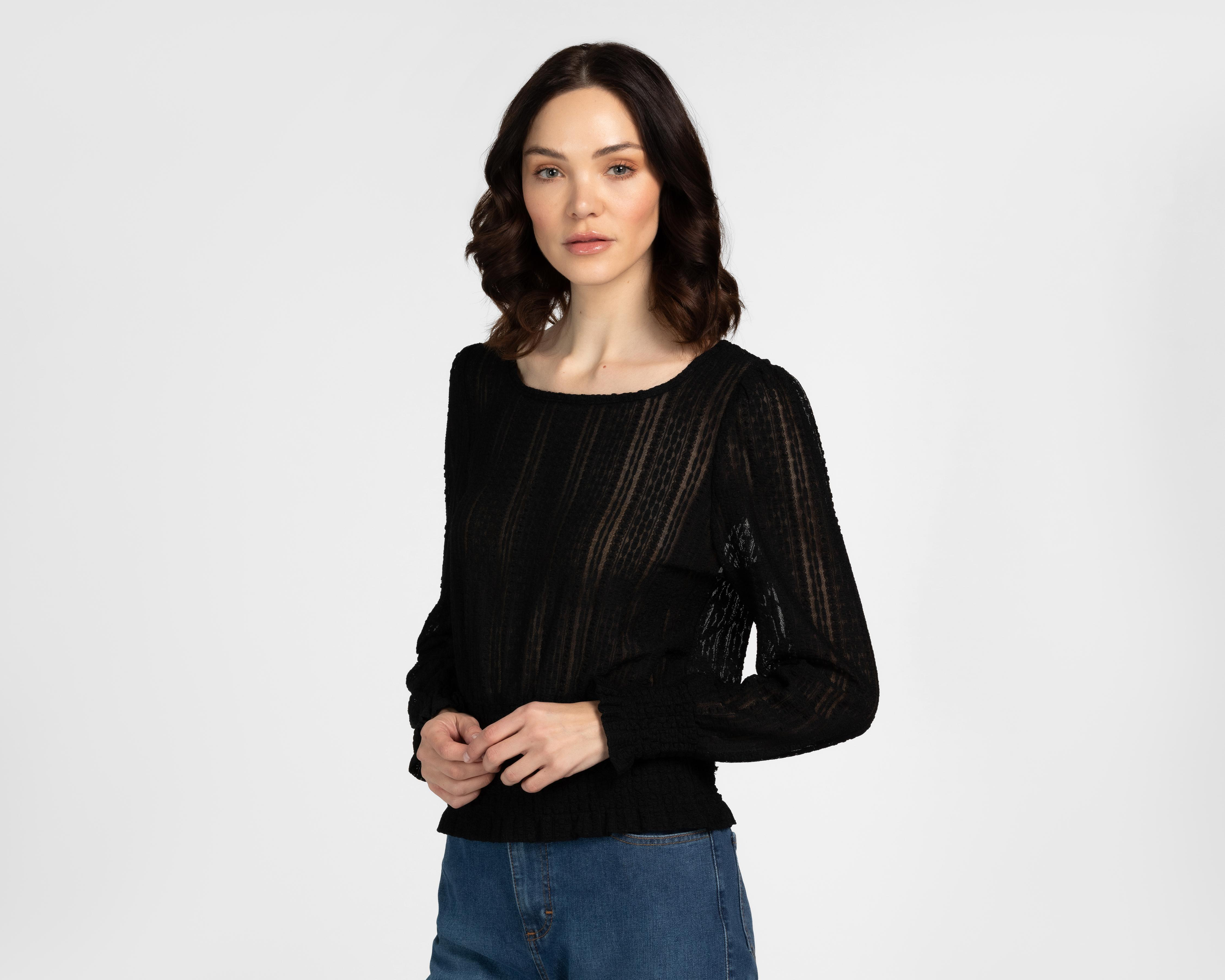 Blusa Jennifer Lopez Negra para Mujer