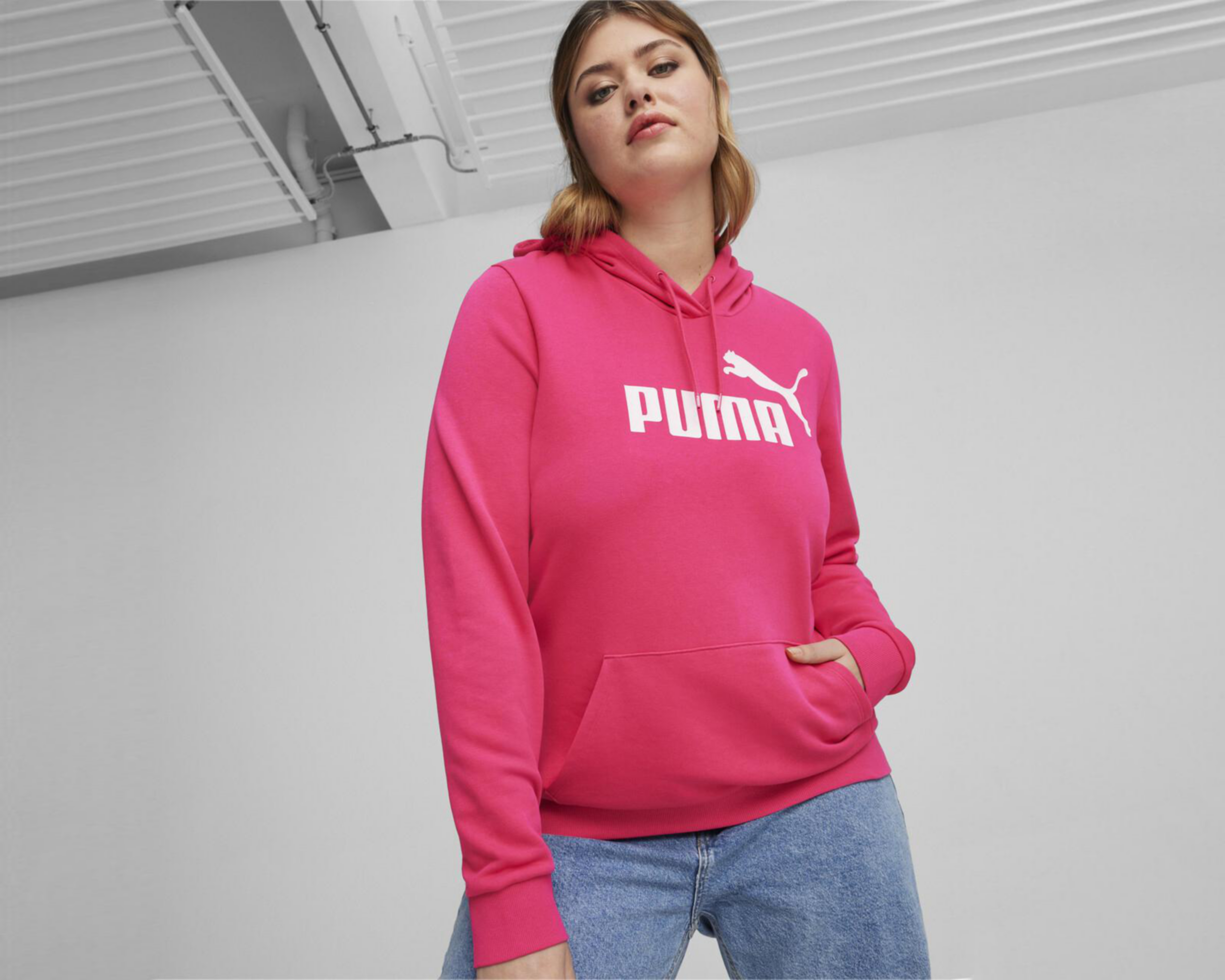 Foto 4 pulgar | Sudadera de Entrenamiento Puma Rosa para Mujer