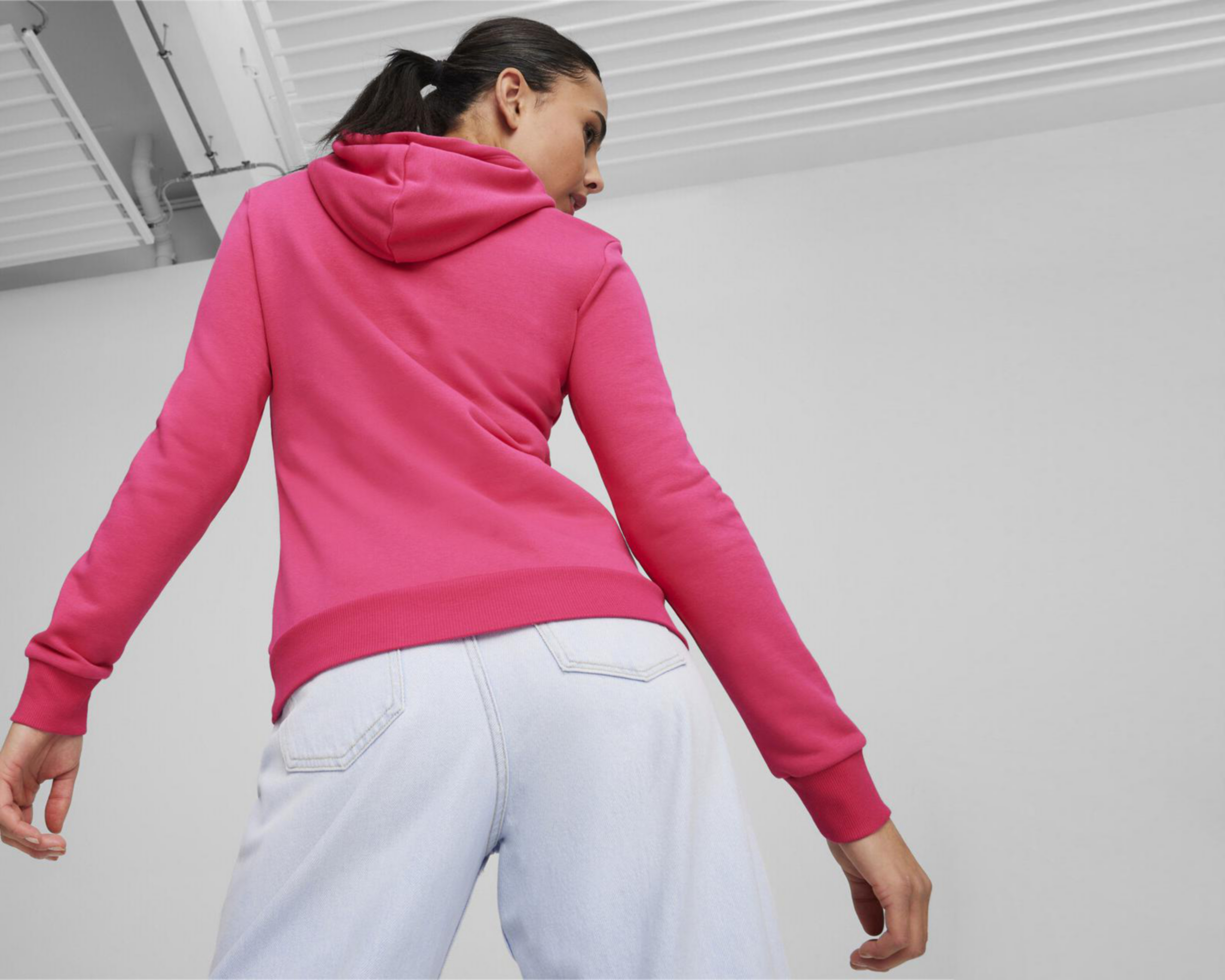 Foto 5 pulgar | Sudadera de Entrenamiento Puma Rosa para Mujer