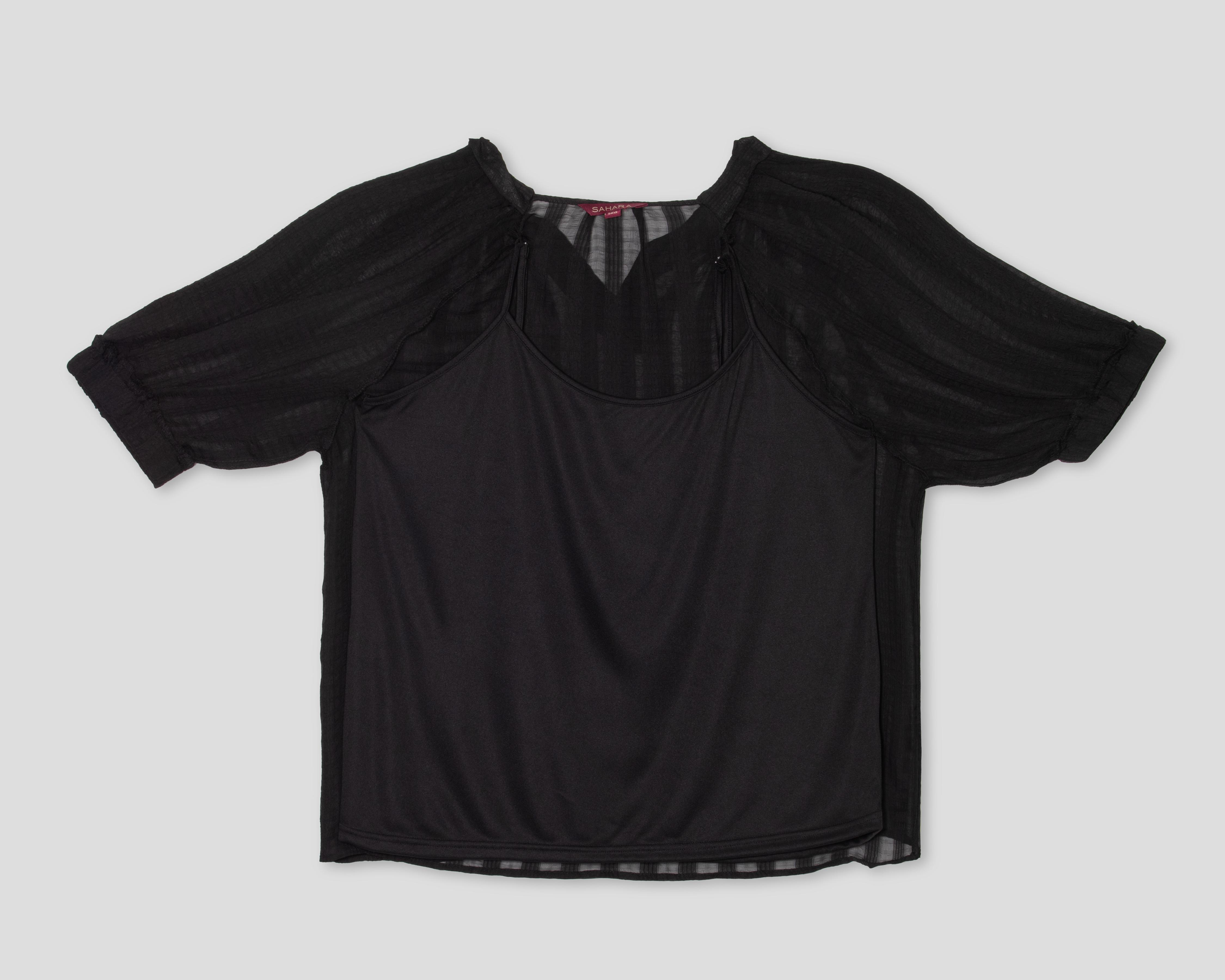 Foto 4 | Blusa Sahara Negra para Mujer