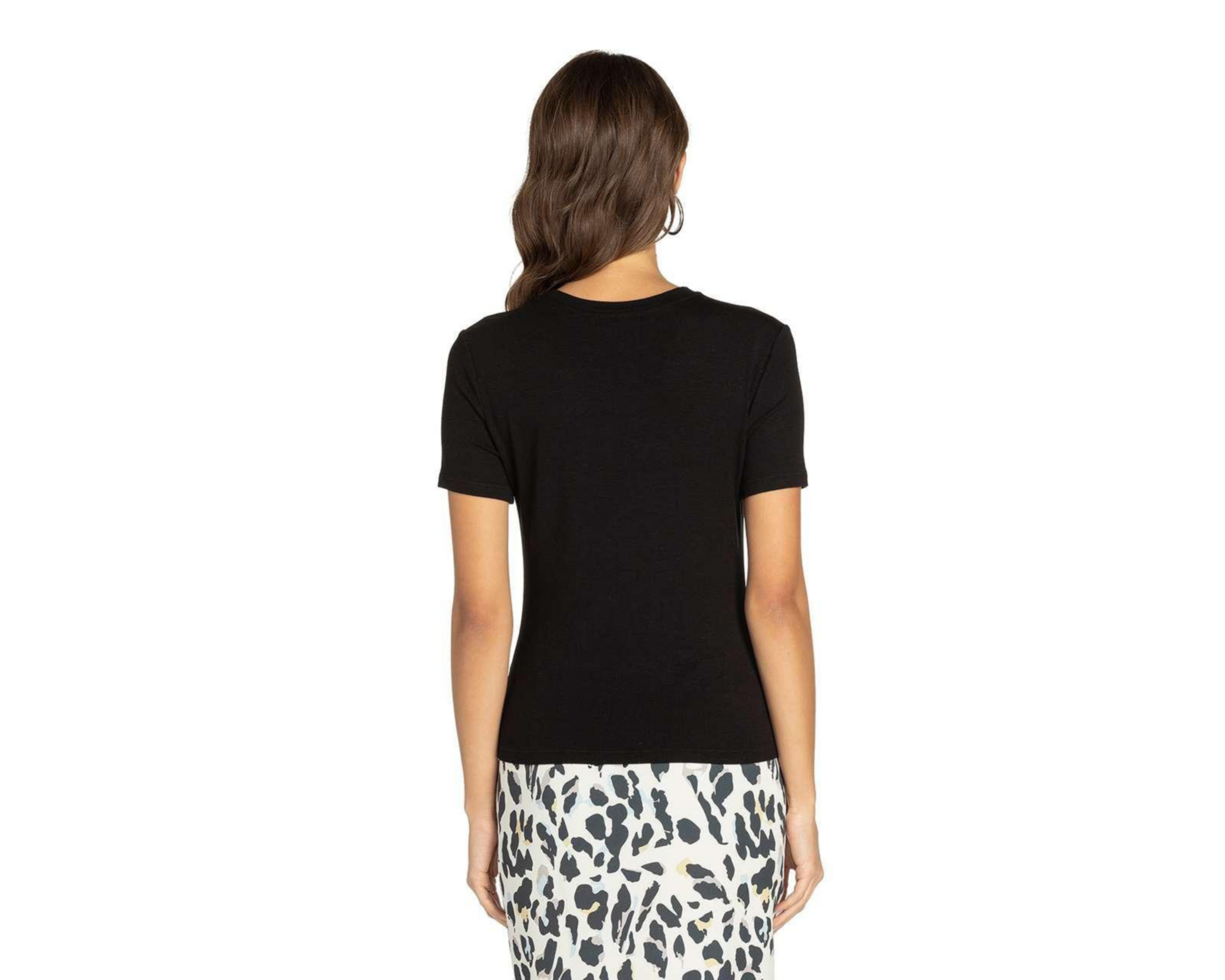 Foto 3 | Playera Thinner Manga Corta con Cuello Redondo