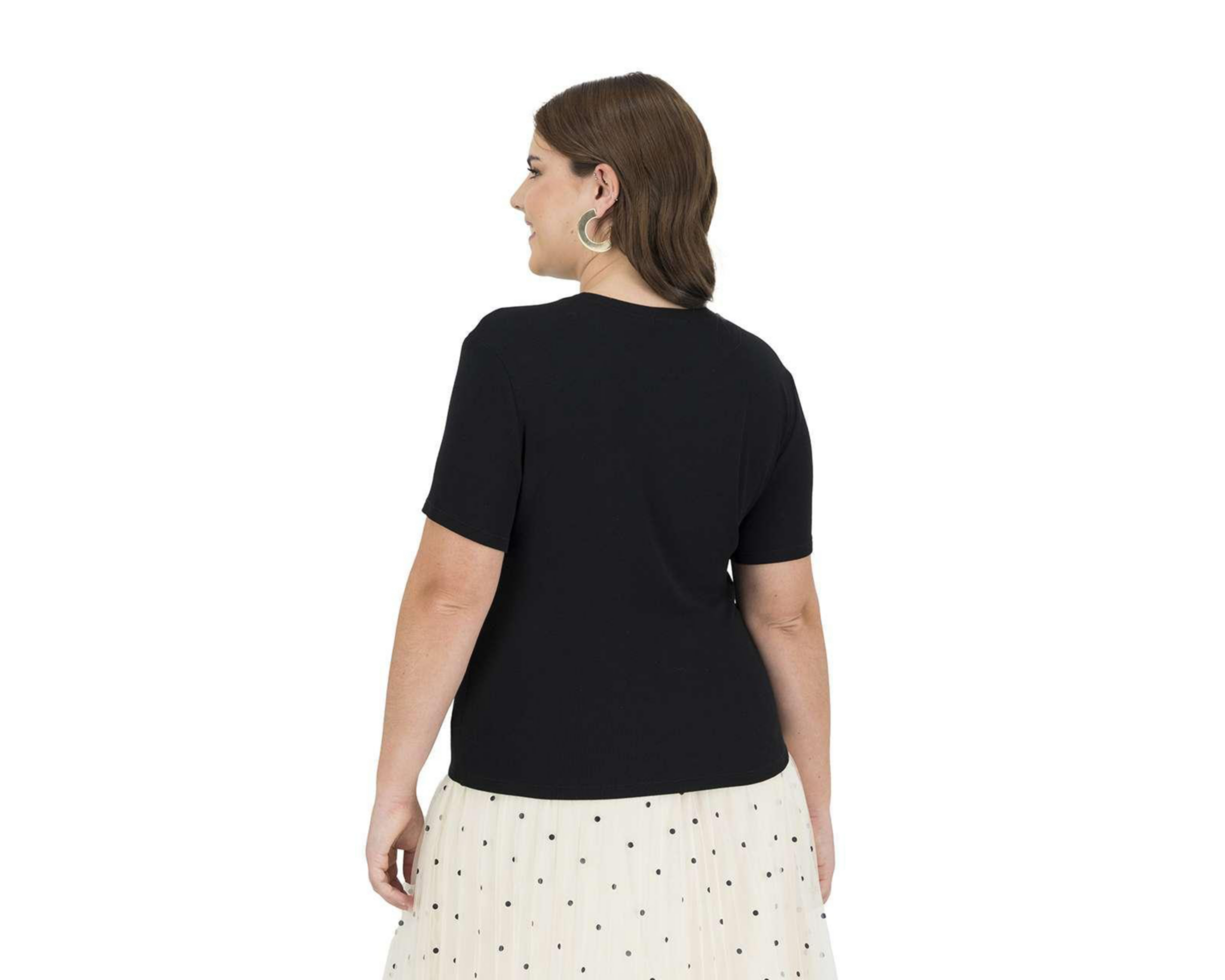 Foto 6 | Playera Thinner Manga Corta con Cuello Redondo