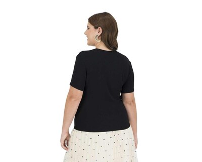 Foto 6 | Playera Thinner Manga Corta con Cuello Redondo