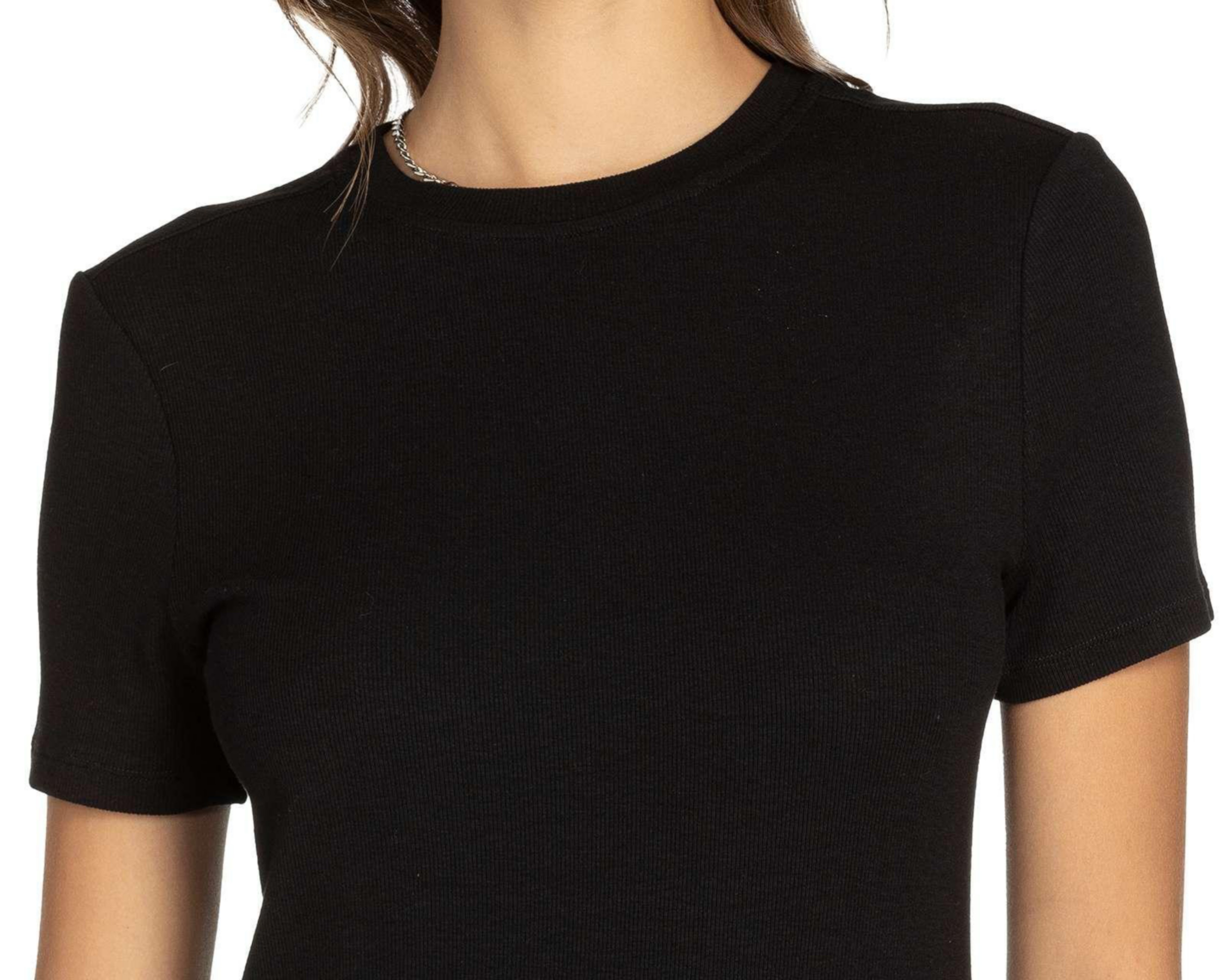 Foto 7 | Playera Thinner Manga Corta con Cuello Redondo
