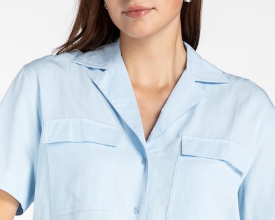 Foto 4 | Blusa Refill Azul para Mujer