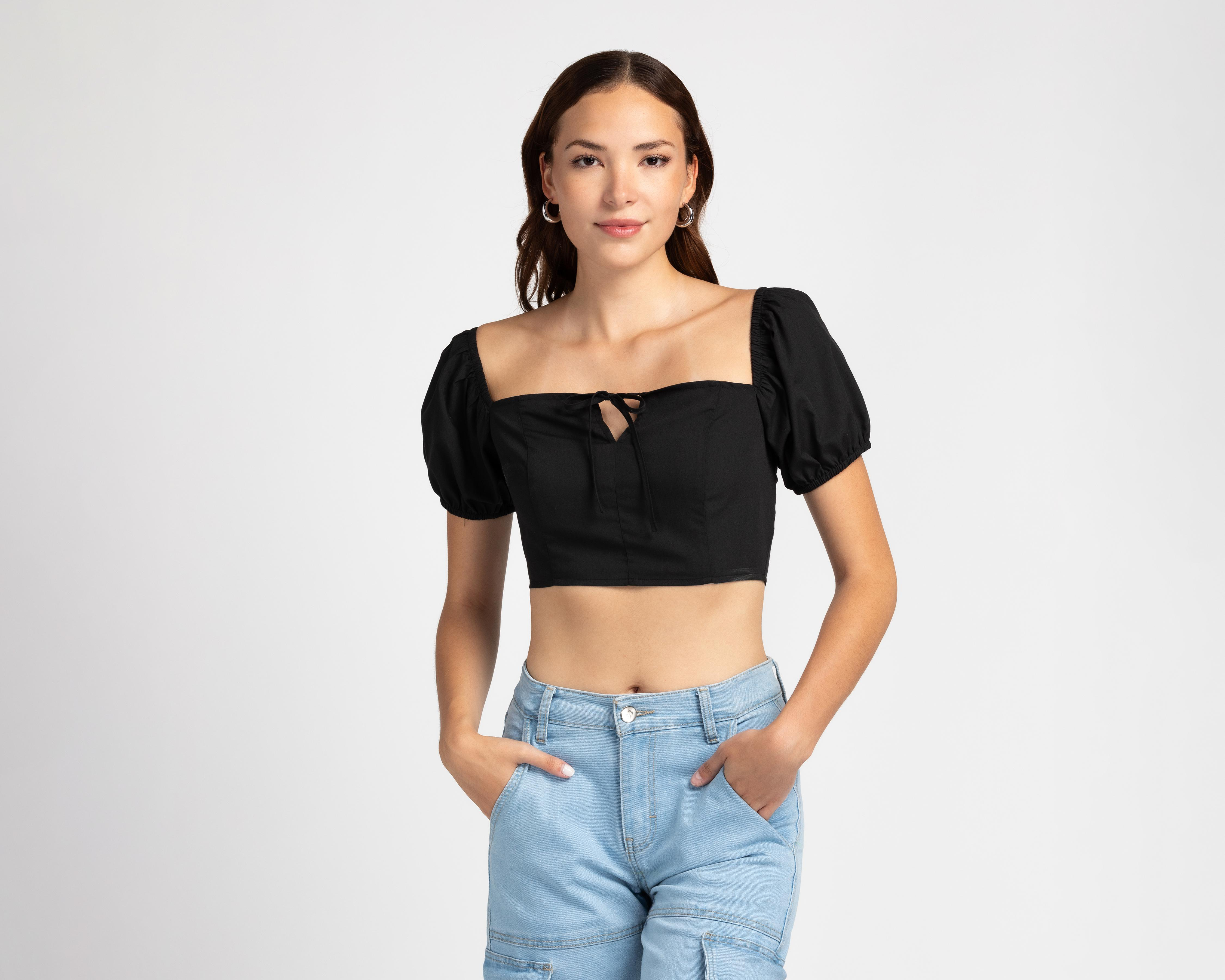 Foto 1 | Crop Top Negro 18 Forever para Mujer