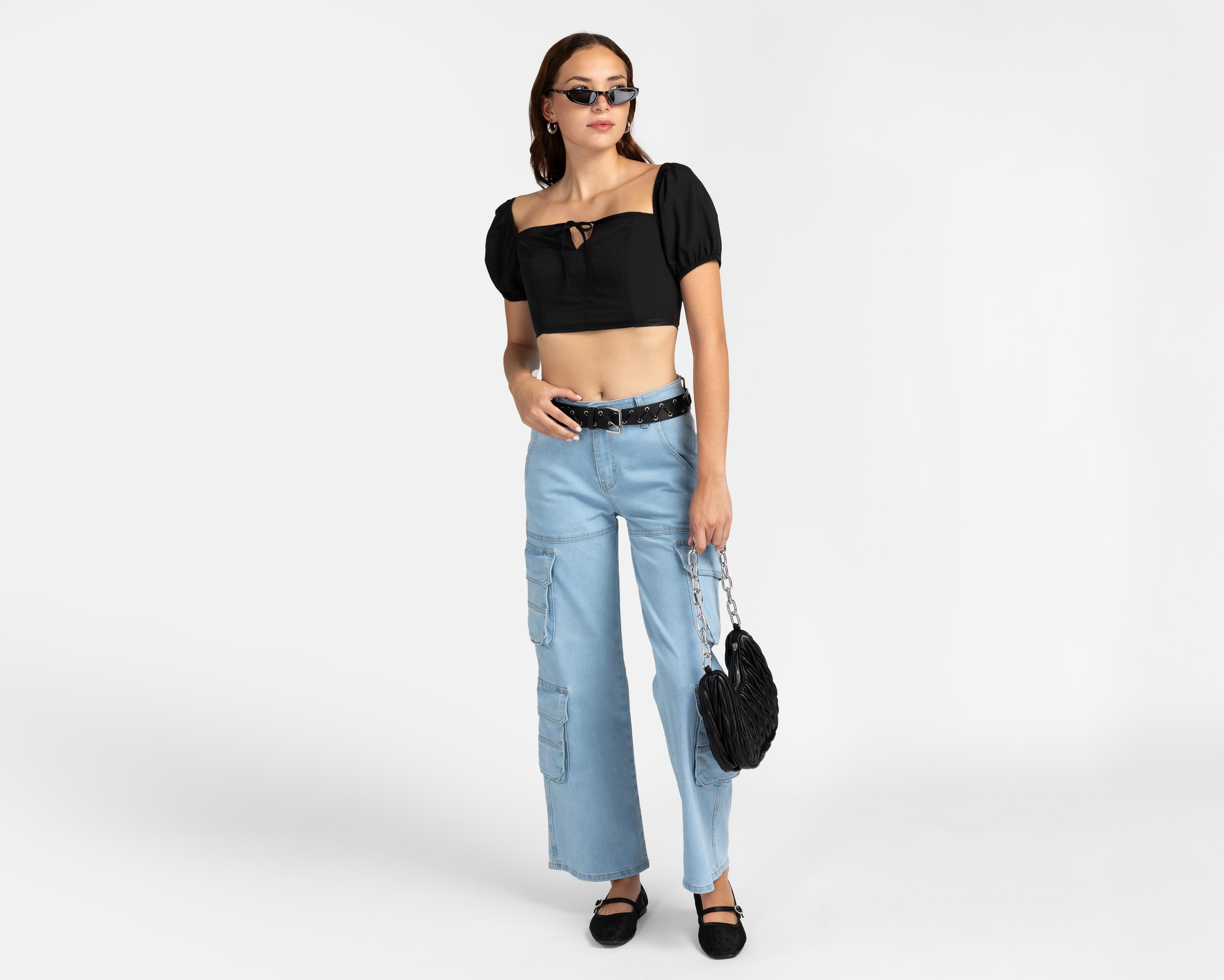 Foto 3 pulgar | Crop Top Negro 18 Forever para Mujer