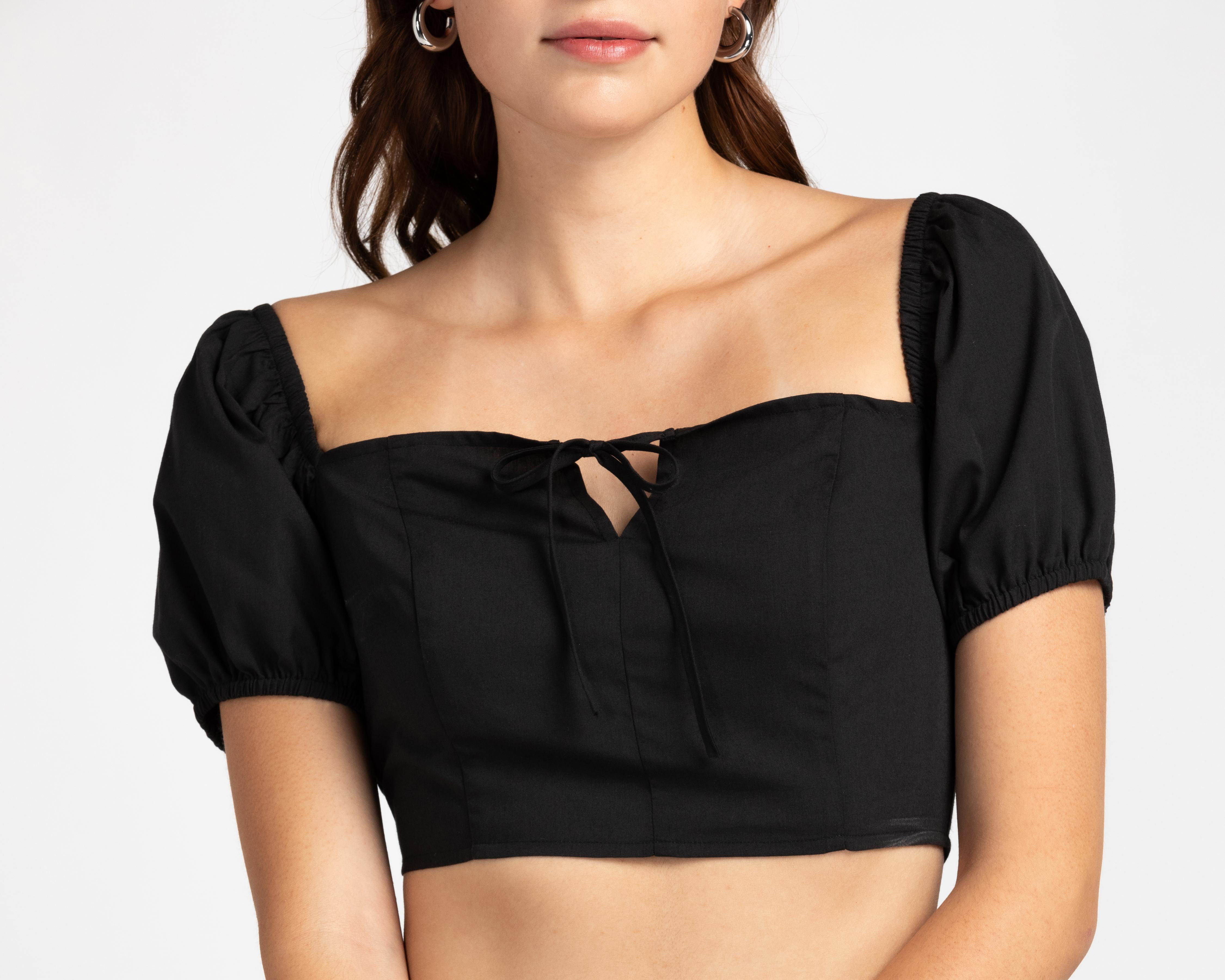 Foto 5 pulgar | Crop Top Negro 18 Forever para Mujer
