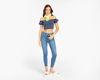 Foto 2 | Crop Top Refill Azul para Mujer