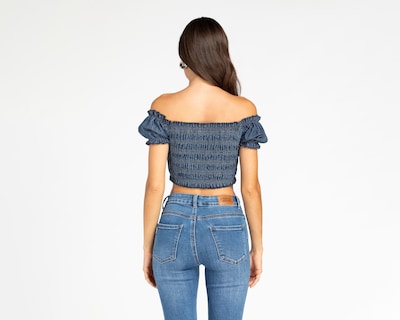Foto 3 | Crop Top Refill Azul para Mujer