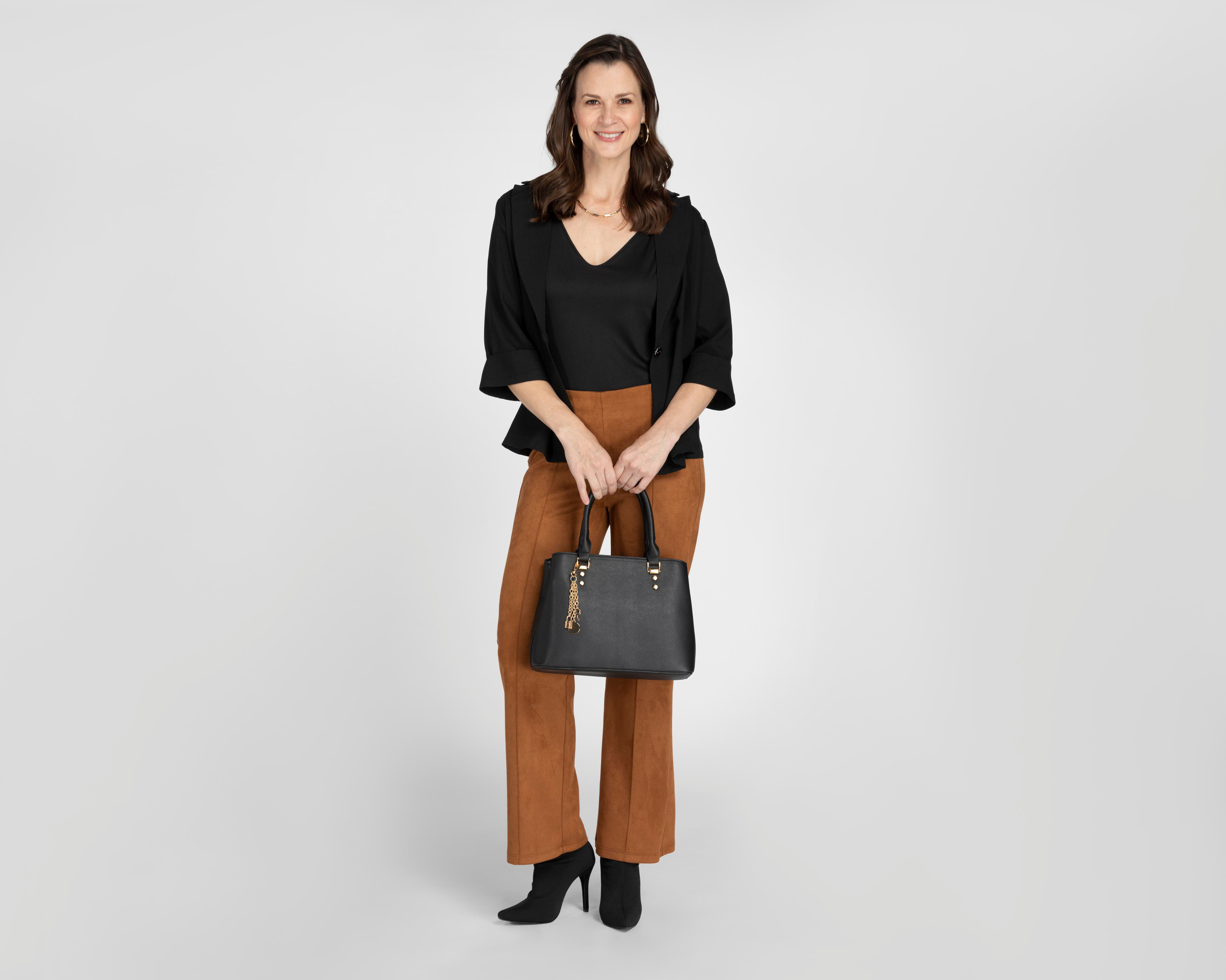 Foto 3 pulgar | Saco y Blusa Paloma Negros