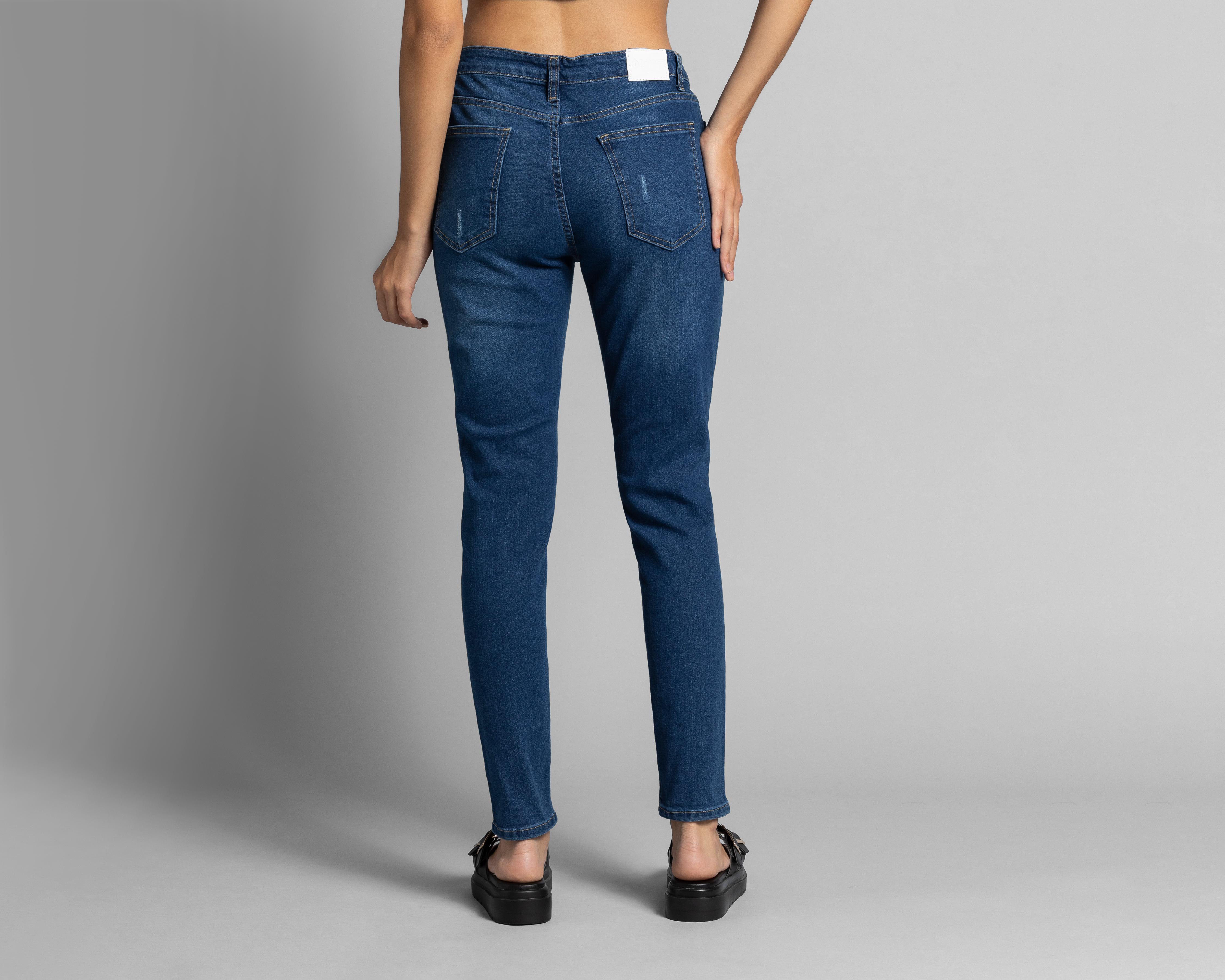Foto 3 | Jeans Thinner Straight con Destrucciones
