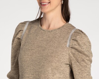 Foto 4 | Blusa Louise Paris Manga Larga con Pedrería