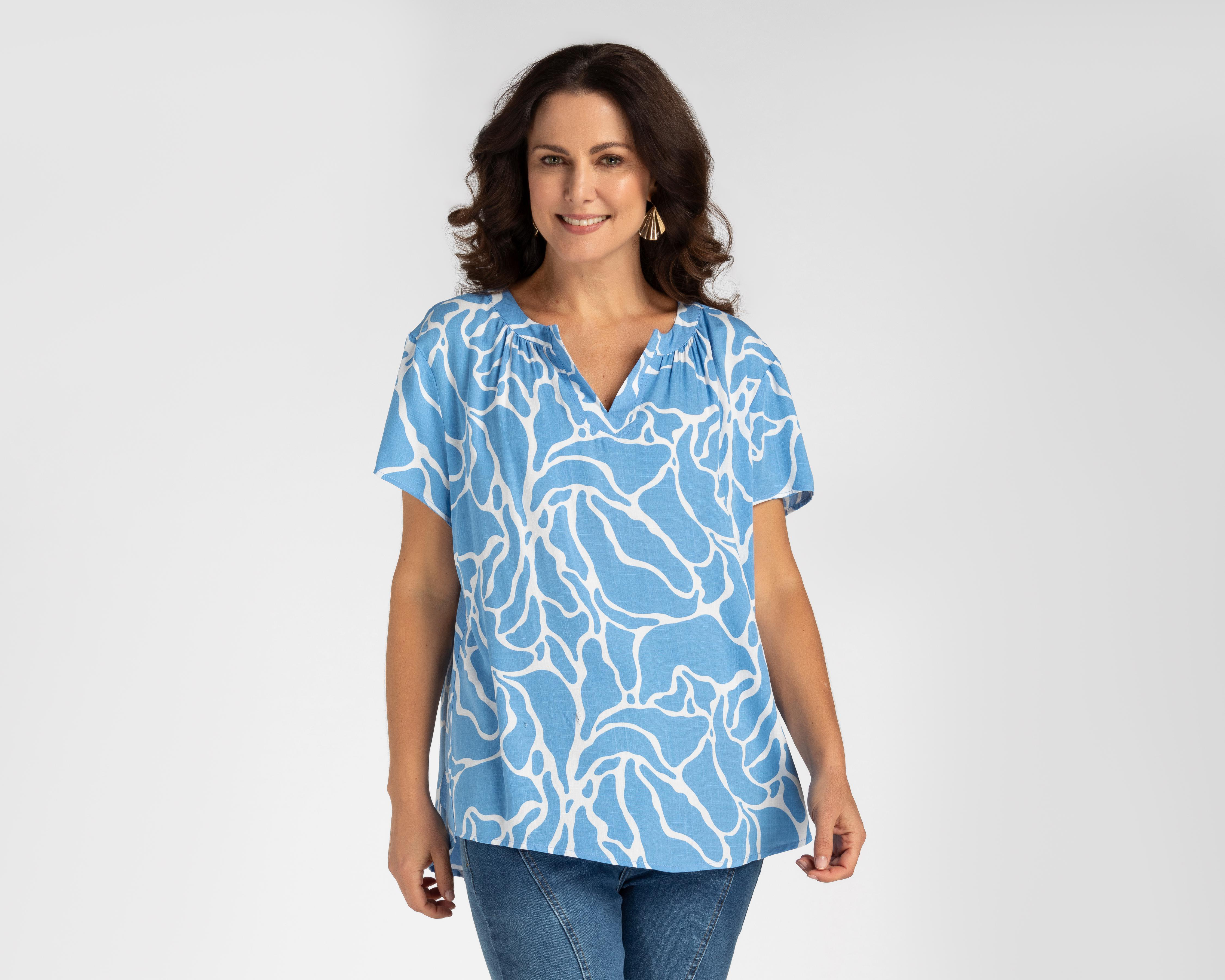 Foto 2 pulgar | Blusa Lady Sun Manga Corta para Mujer