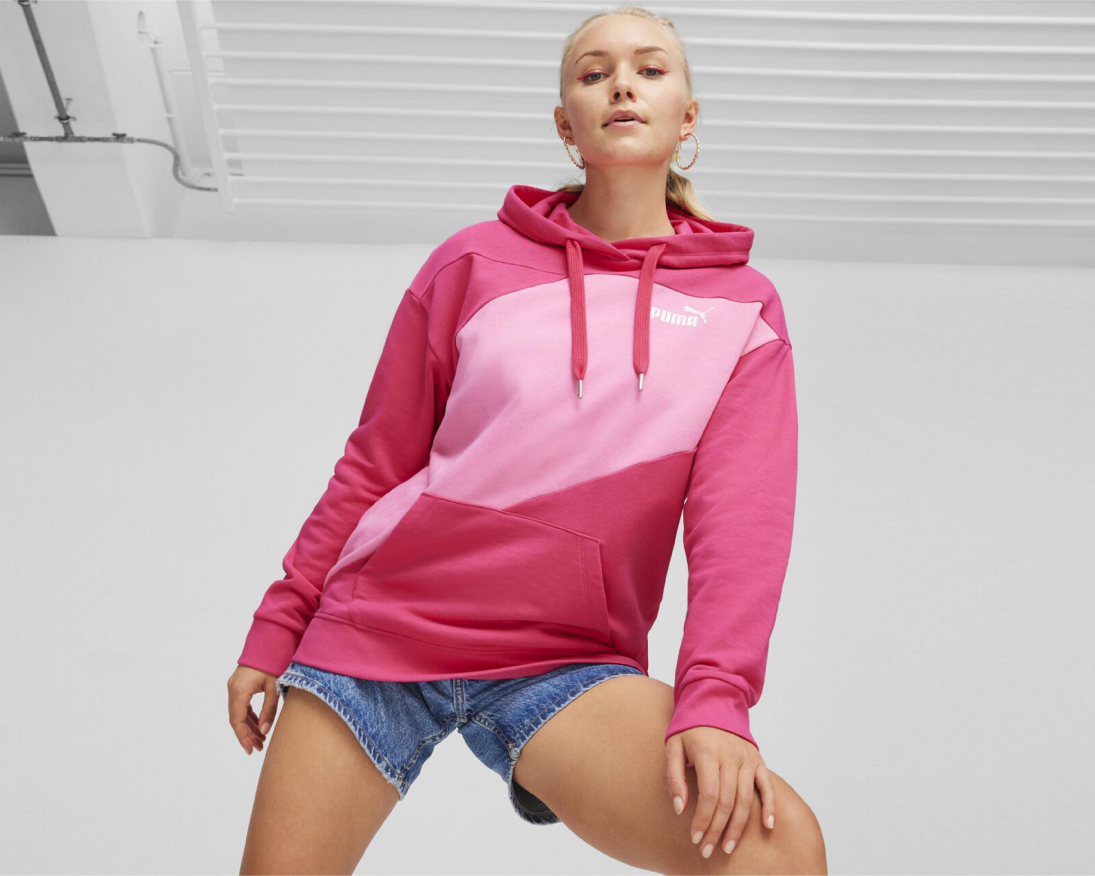 Foto 4 pulgar | Sudadera de Entrenamiento Puma Rosa para Mujer