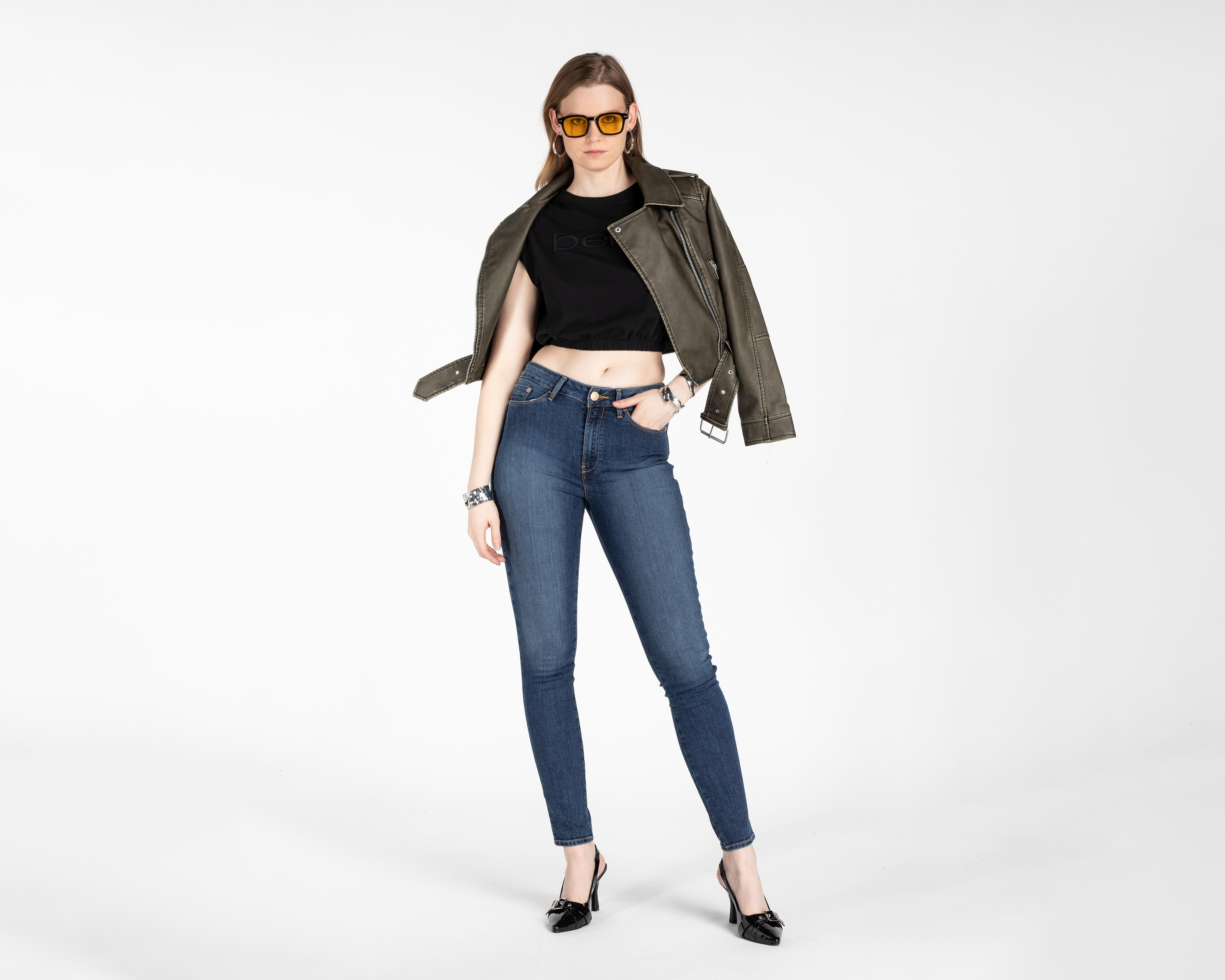 Foto 3 pulgar | Jeans Skinny Oggi Lucy Vintage para Mujer