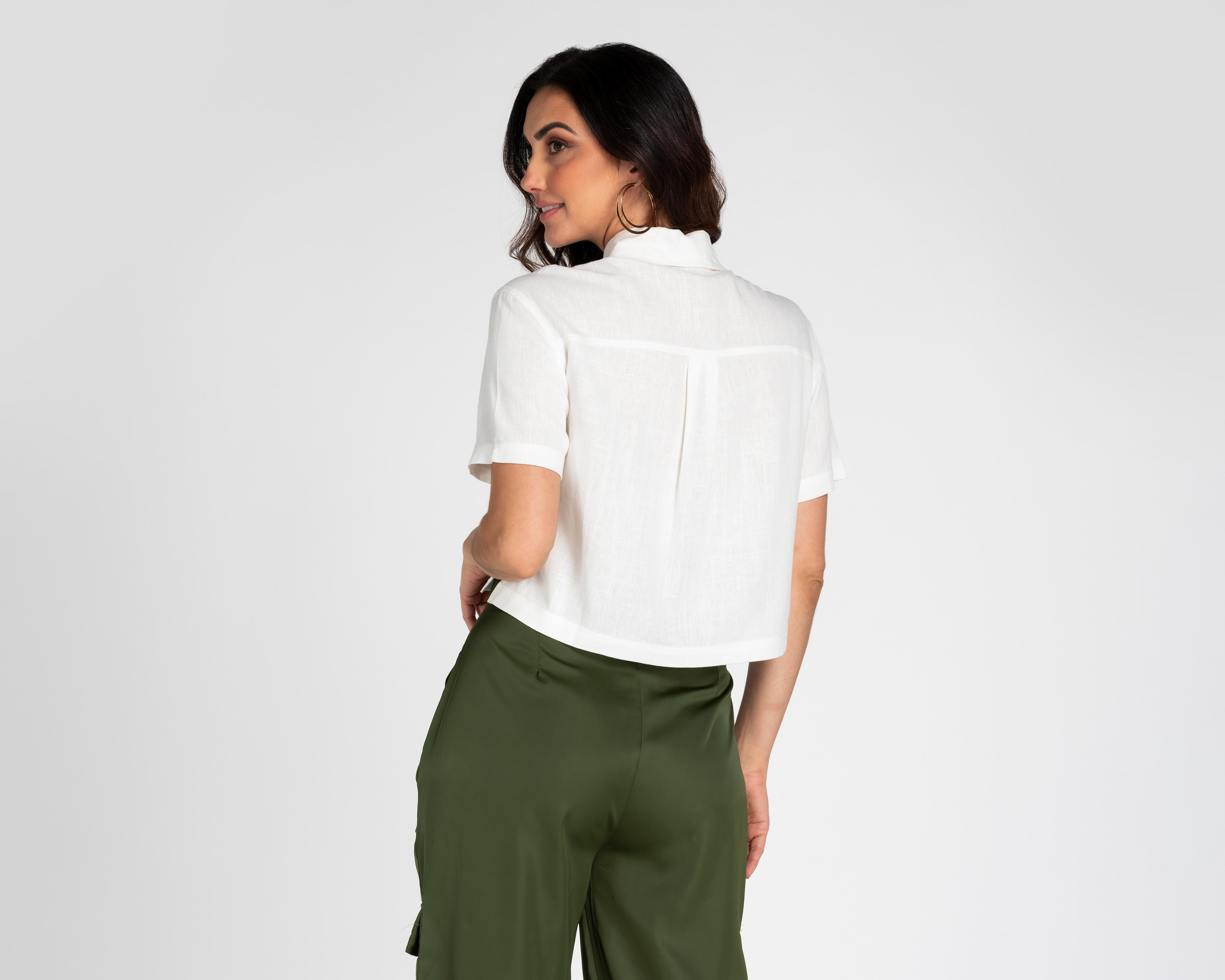 Foto 4 pulgar | Blusa Jennifer Lopez Manga Corta para Mujer