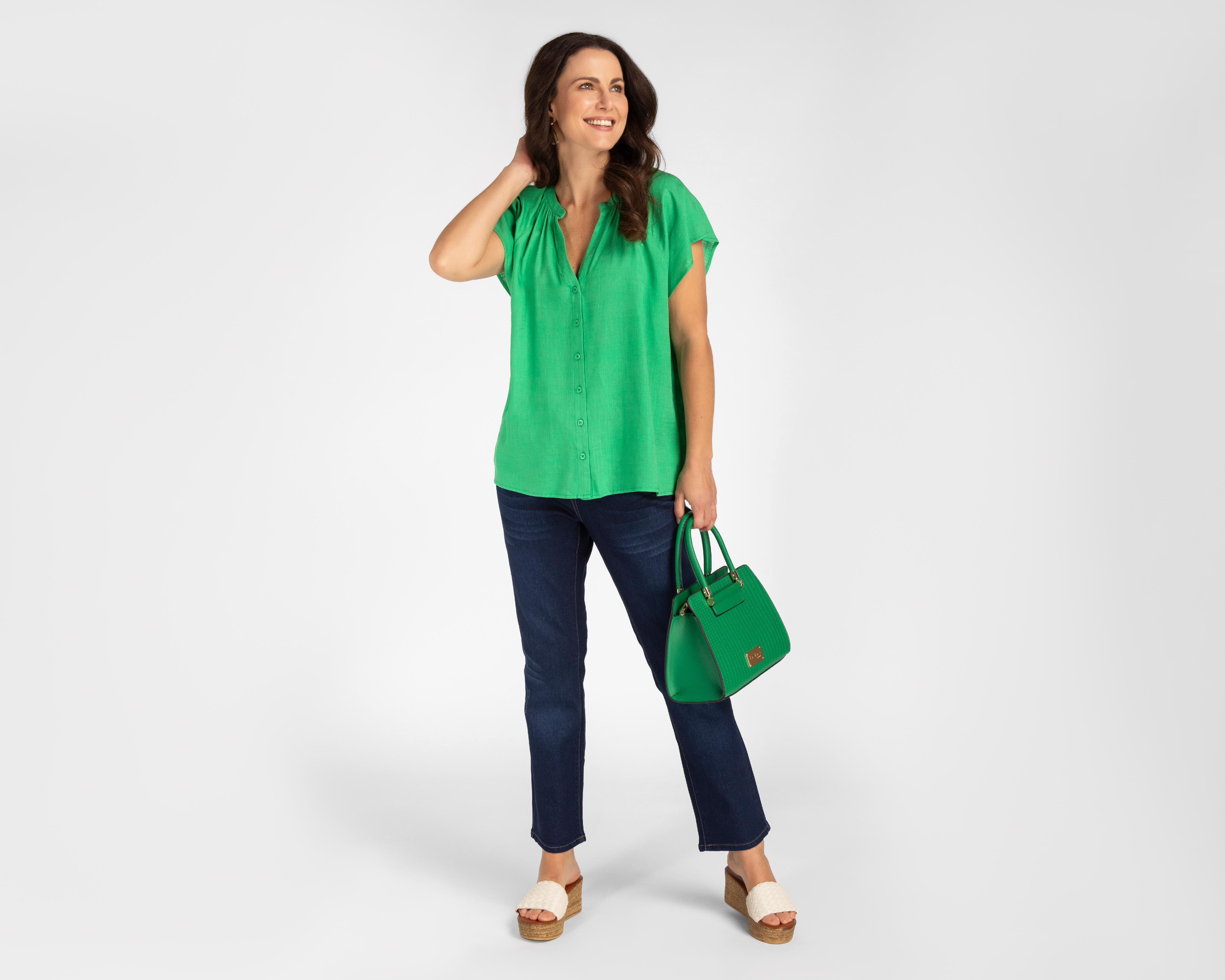 Foto 2 | Blusa Lady Sun Manga Corta para Mujer