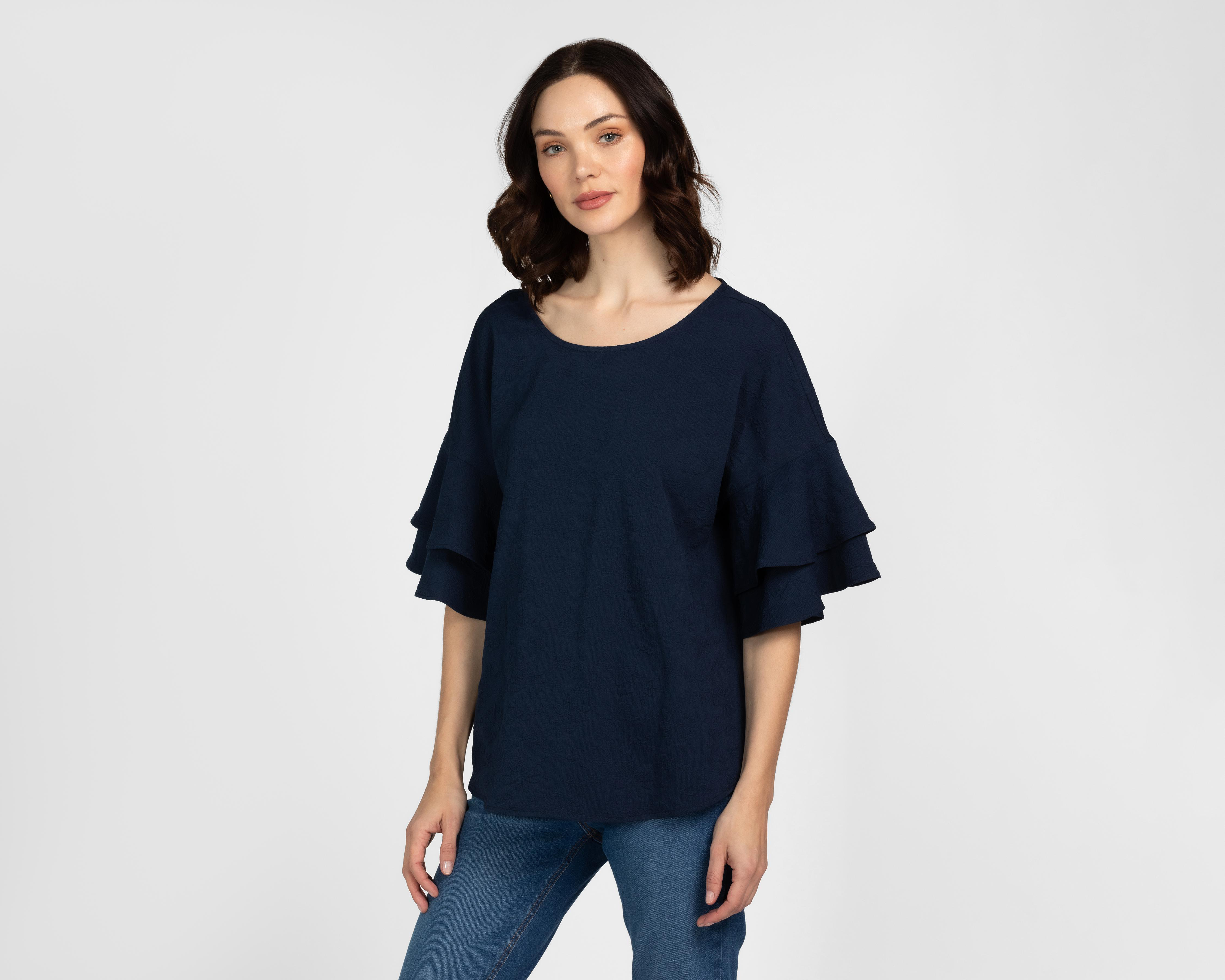 Foto 2 pulgar | Blusa Sahara Manga Corta para Mujer