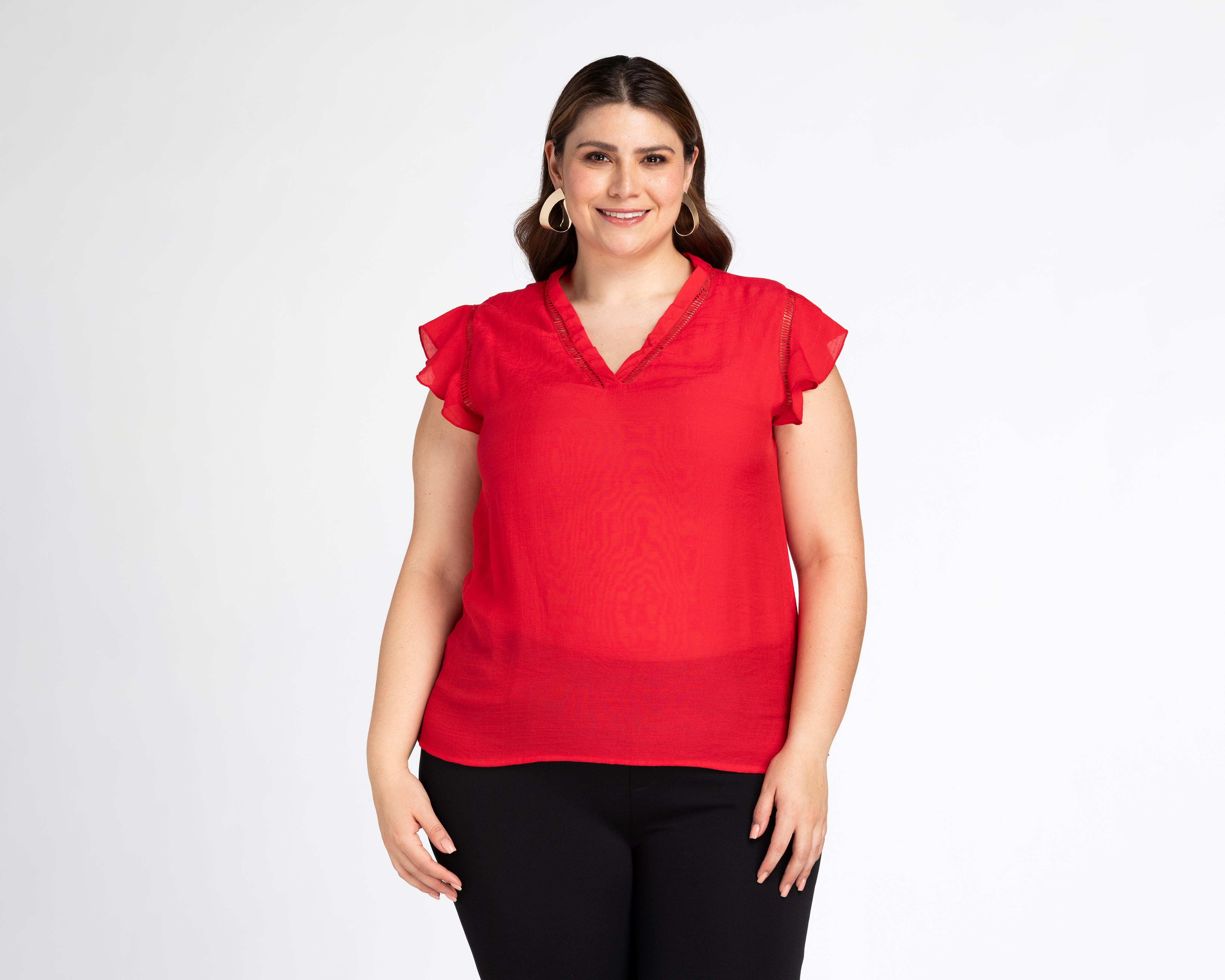 Foto 2 pulgar | Blusa Sahara Roja para Mujer