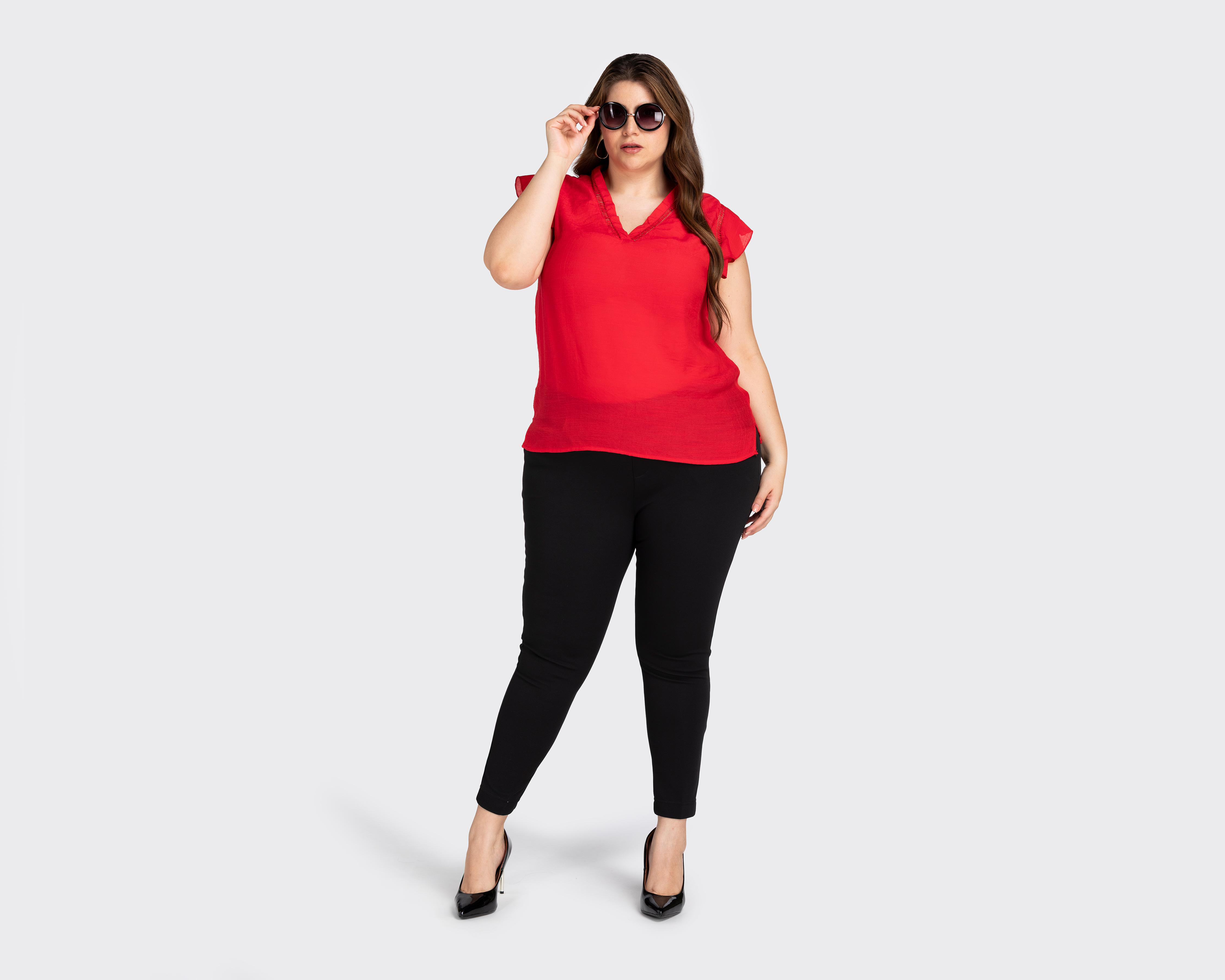 Foto 3 pulgar | Blusa Sahara Roja para Mujer
