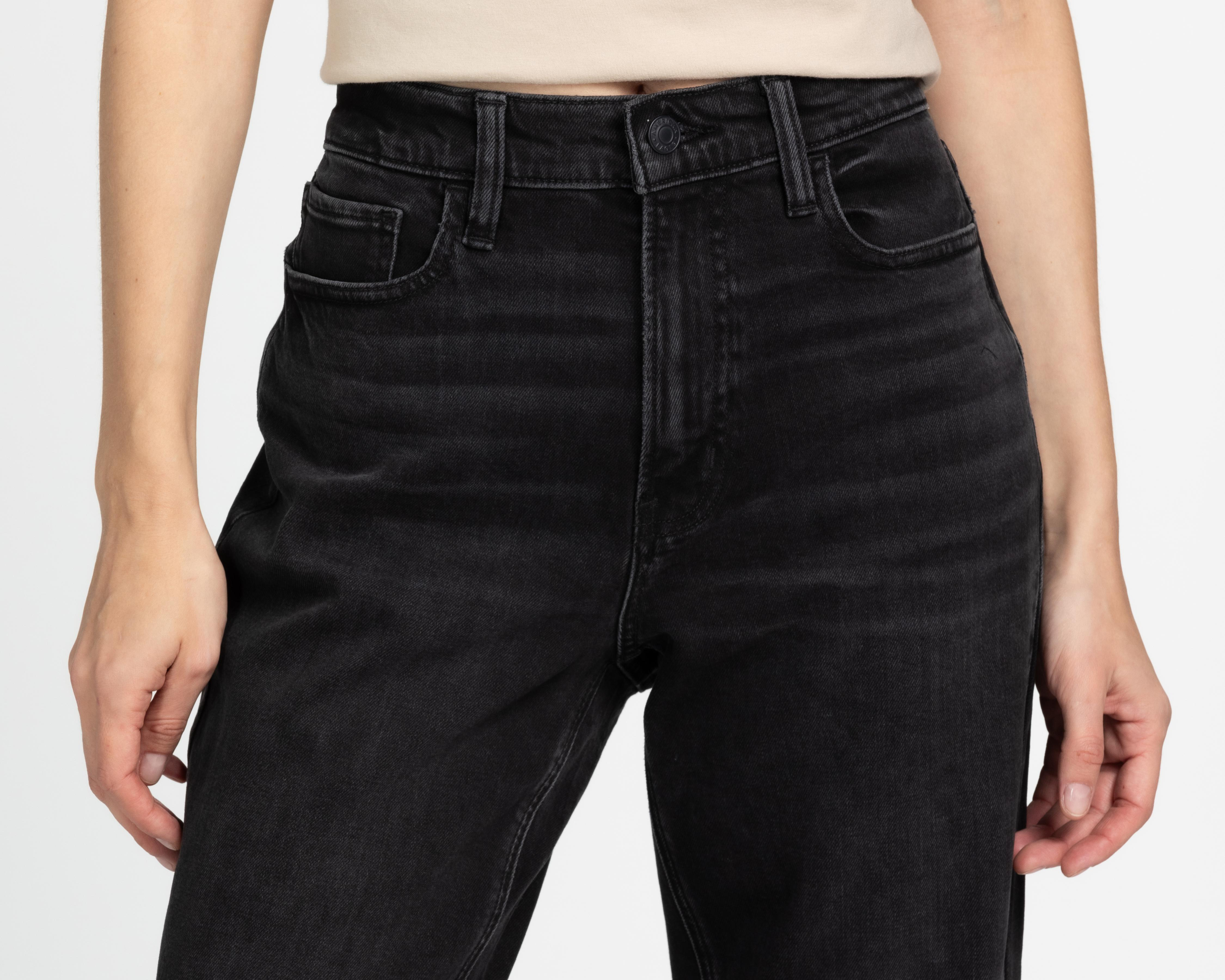 Foto 4 | Jeans American Eagle Super High-Rise Ankle Straight Fit Negros