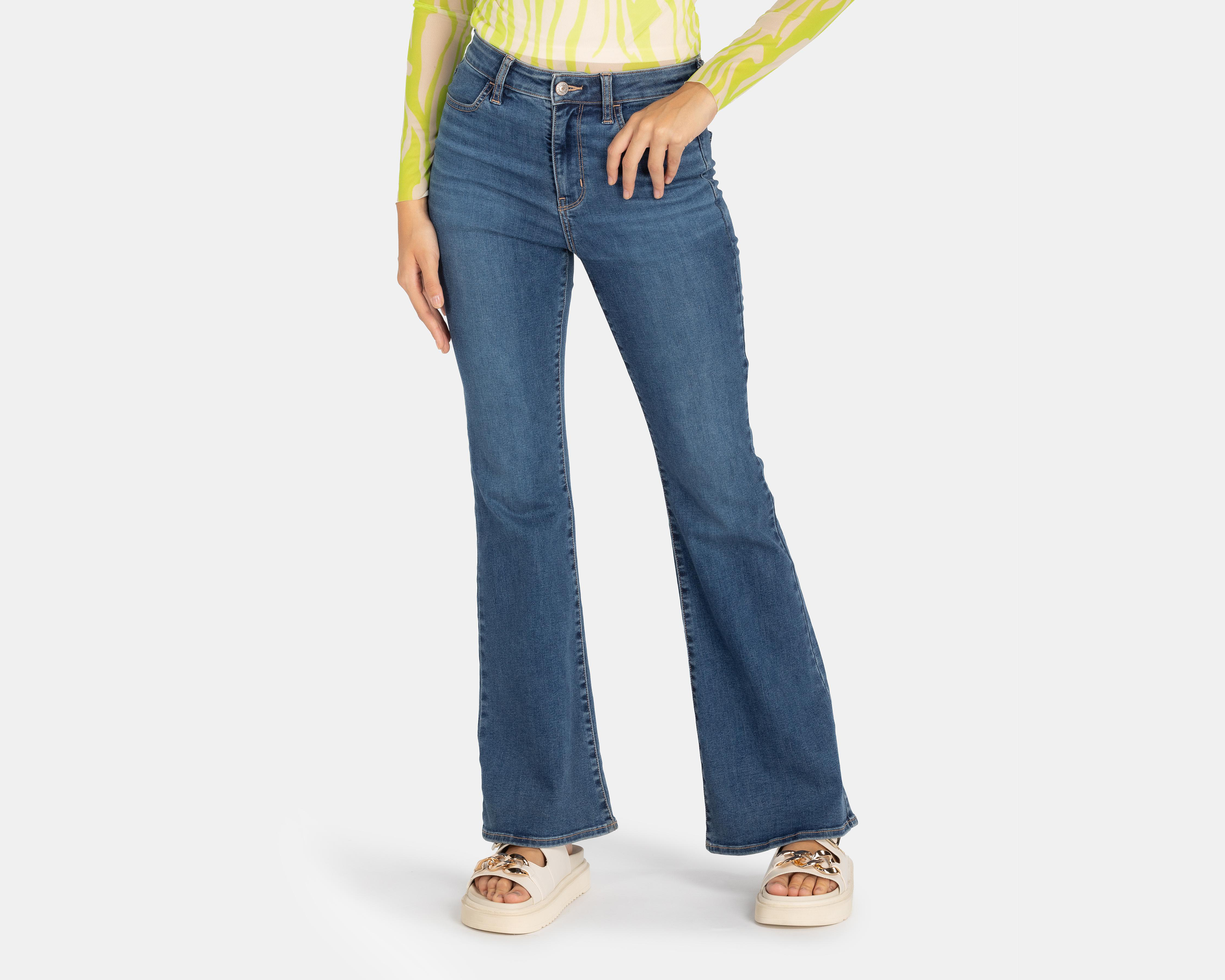 Foto 2 pulgar | Jeans American Eagle Super High-Rise Flare Deslavados