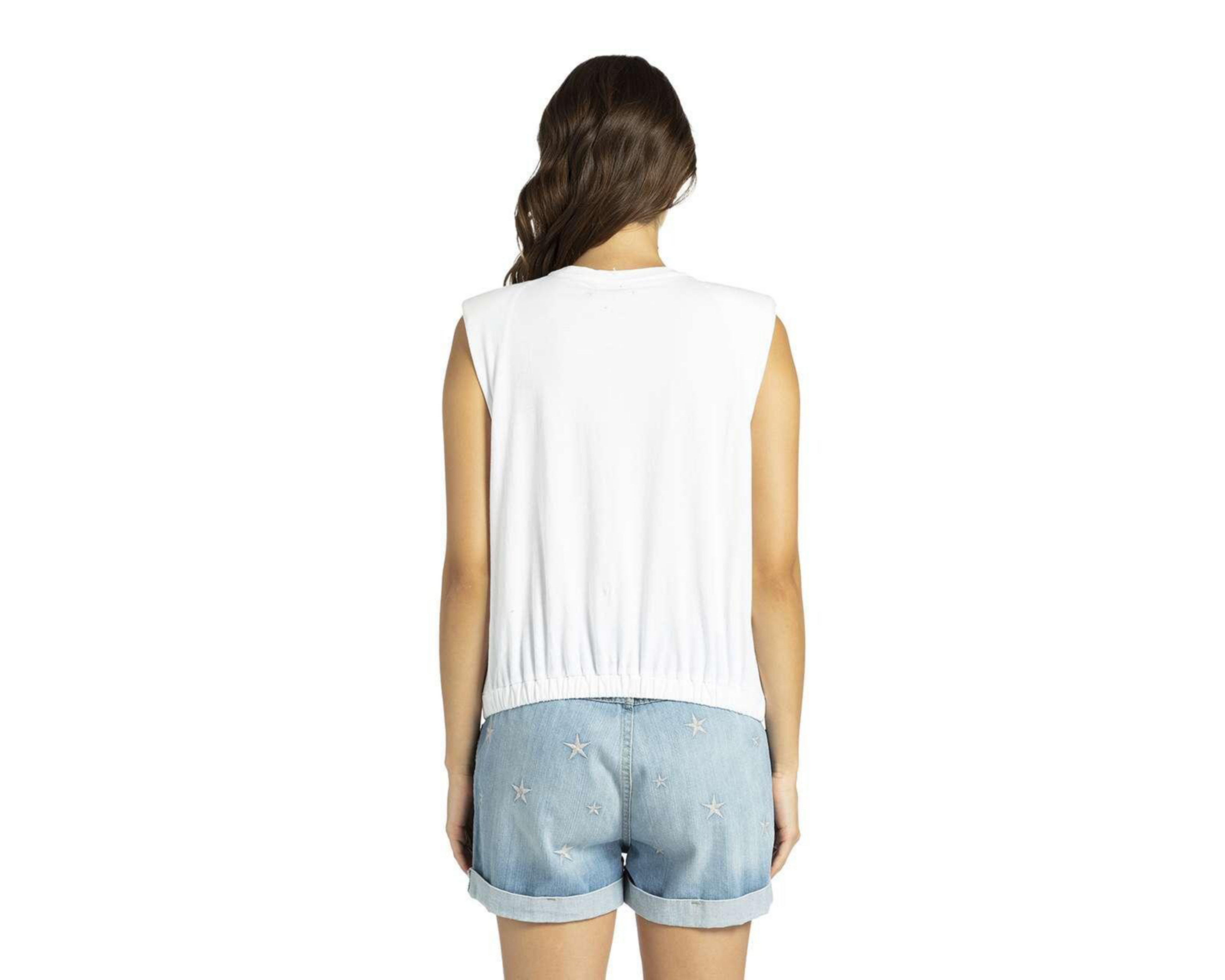 Foto 4 pulgar | Playera Thinner sin Mangas con Estampado