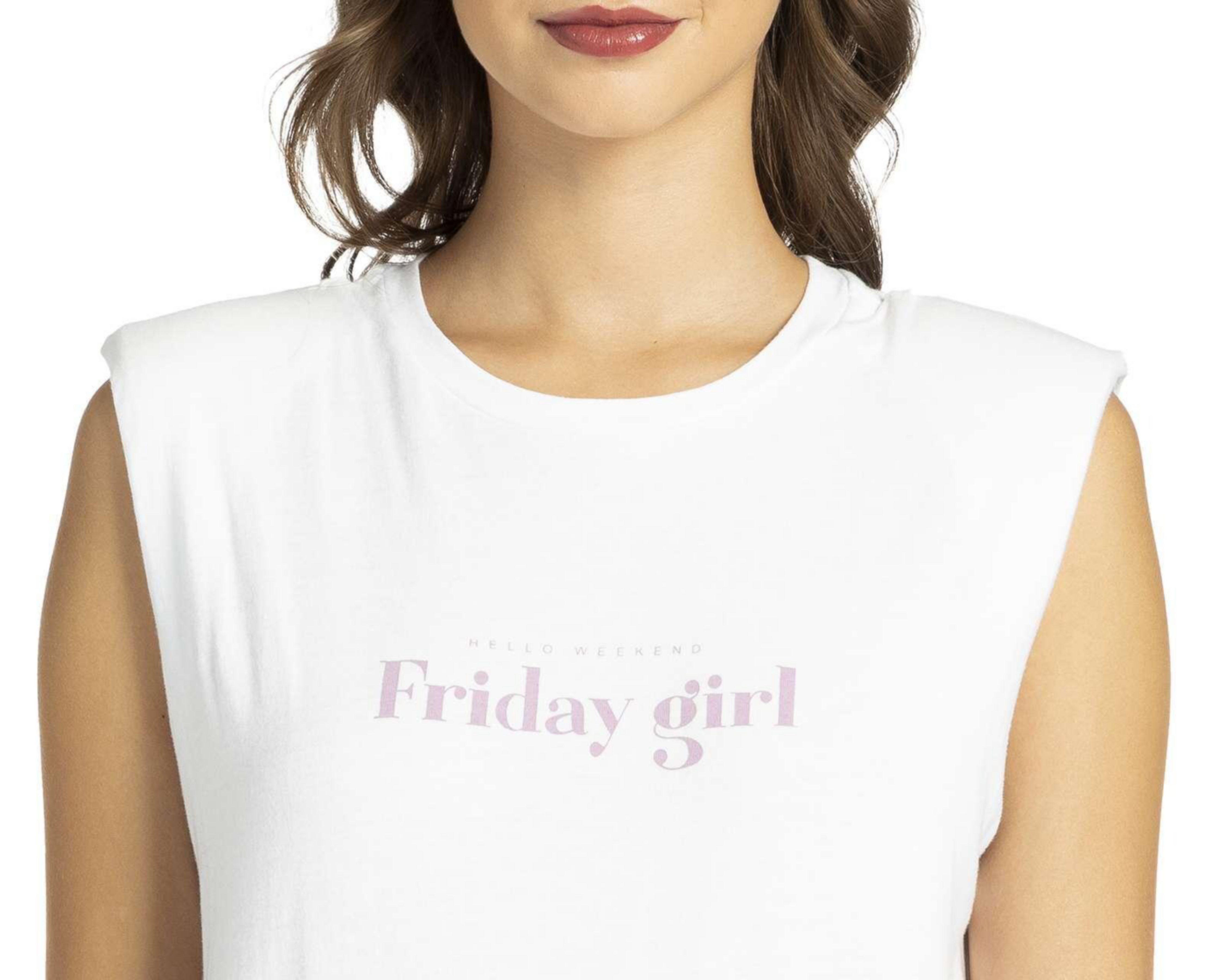 Foto 4 | Playera Thinner sin Mangas con Estampado