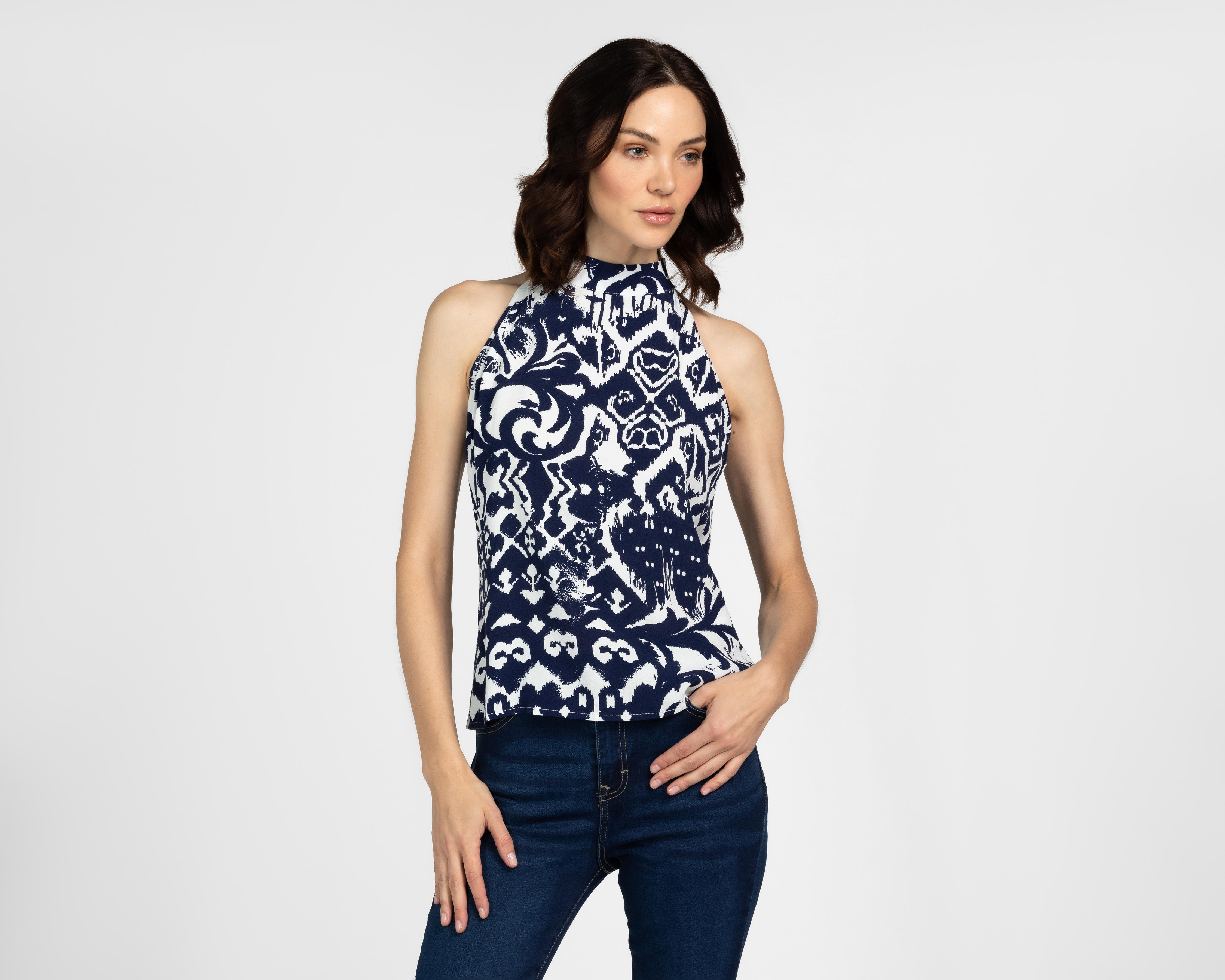 Foto 2 pulgar | Blusa Jennifer Lopez Azul para Mujer