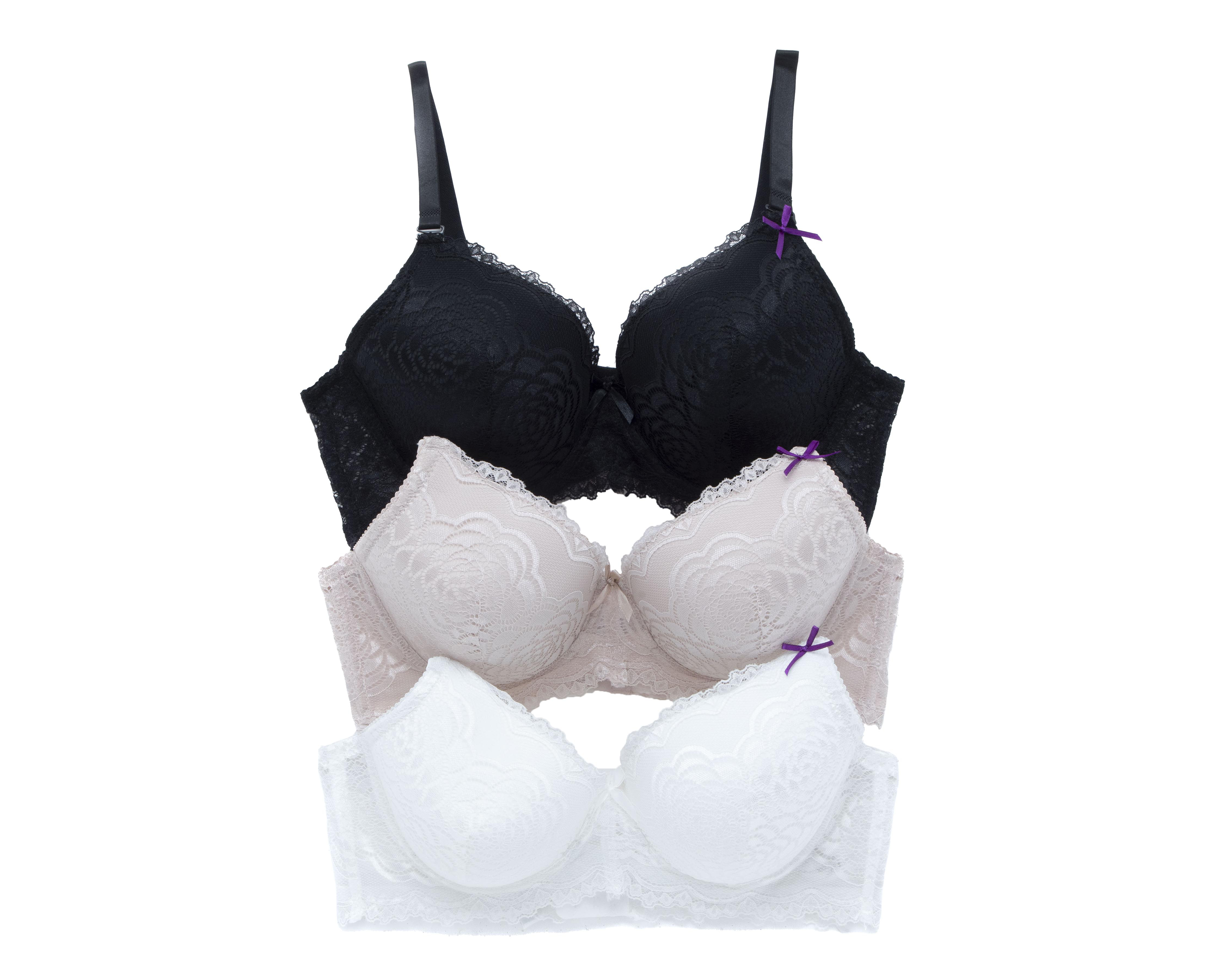 Foto 1 | Brasier con Encaje Eva tu Estilo Íntimo Copa Completa 3 Piezas