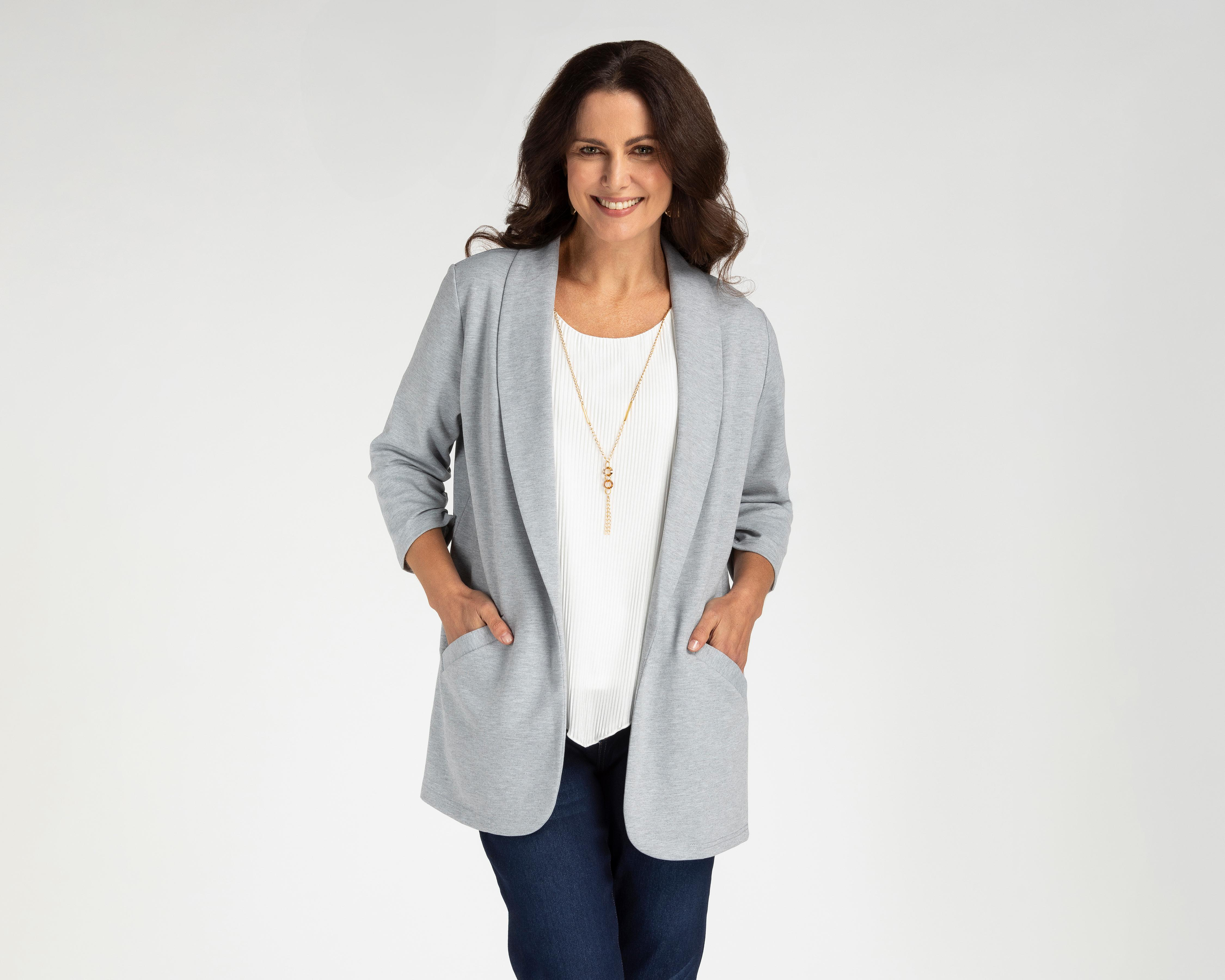 Foto 1 | Saco Gris Lady Sun para Mujer