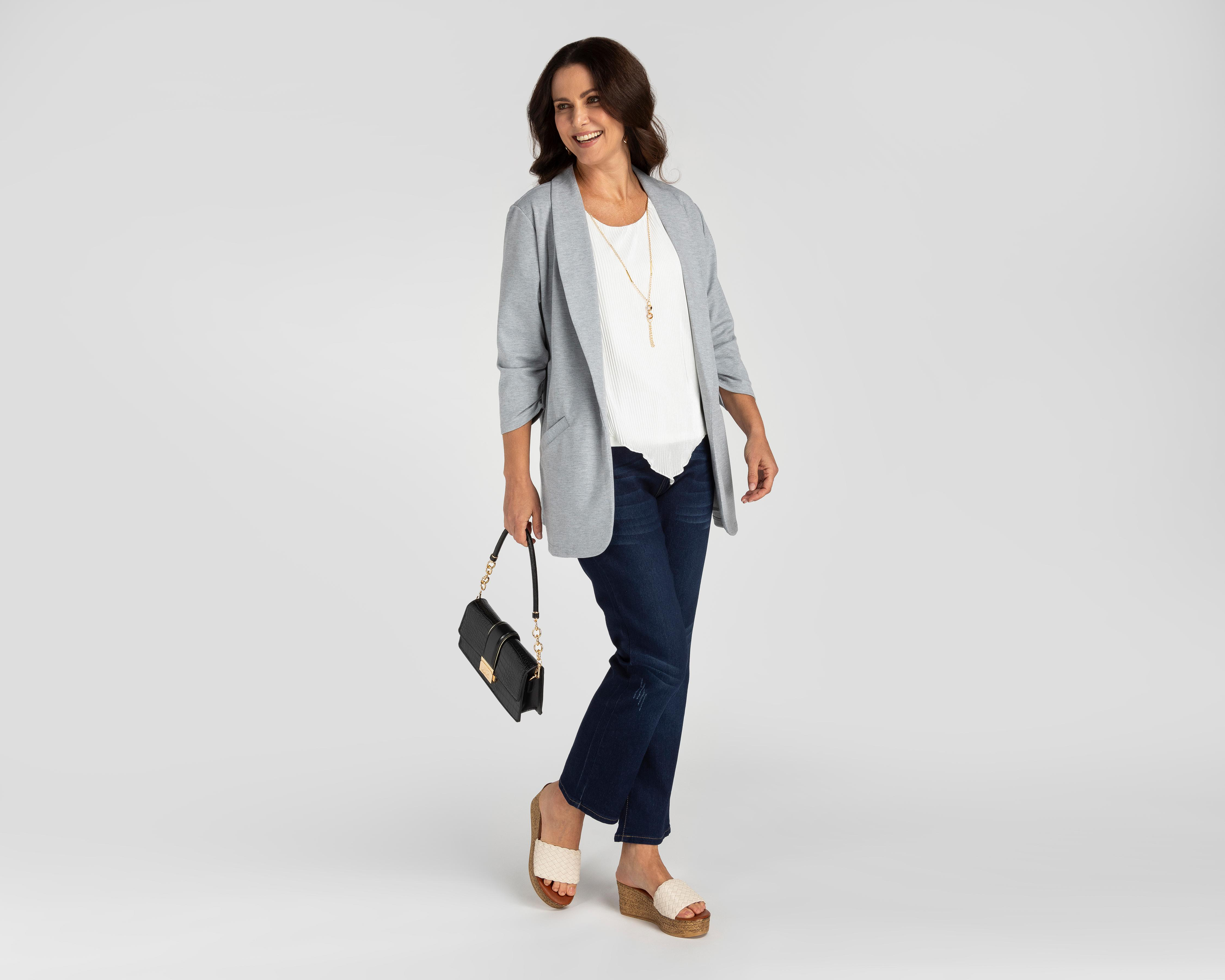 Foto 2 | Saco Gris Lady Sun para Mujer